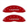 MGP Caliper Covers 12162SMOPRD MOPAR Red Caliper Covers - Engraved