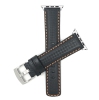Couleur du bracelet Noir et orange / boucle argentée / Adaptateur argent