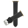 Couleur du bracelet Noir et blanc, boucle argentée et adaptateur or