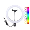 10 « Selfie RGB Ring LightBloggers Ring light pour TikTok / YouTube / Live Stream / Makeup / Photographie / Réunions - avec opérateur de contrôle.