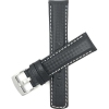 Couleur du bracelet Noir / Blanc / Boucle Argentée