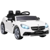 Aosom 12V Electric Ride on Car, Kids Ride-on Toy for Boys and Girls with Parent Remote Control, Suspension Wheels, Horn Honking, Music, Lights, for 3-6 Years, White