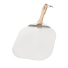 Pelle à pizza en aluminium Pomodoro avec poignée en bois pliable pour faciliter le rangement, spatule à pizza, spatule à pizza Gourmet Luxury pour cuire des pizzas maison (16 14 po)