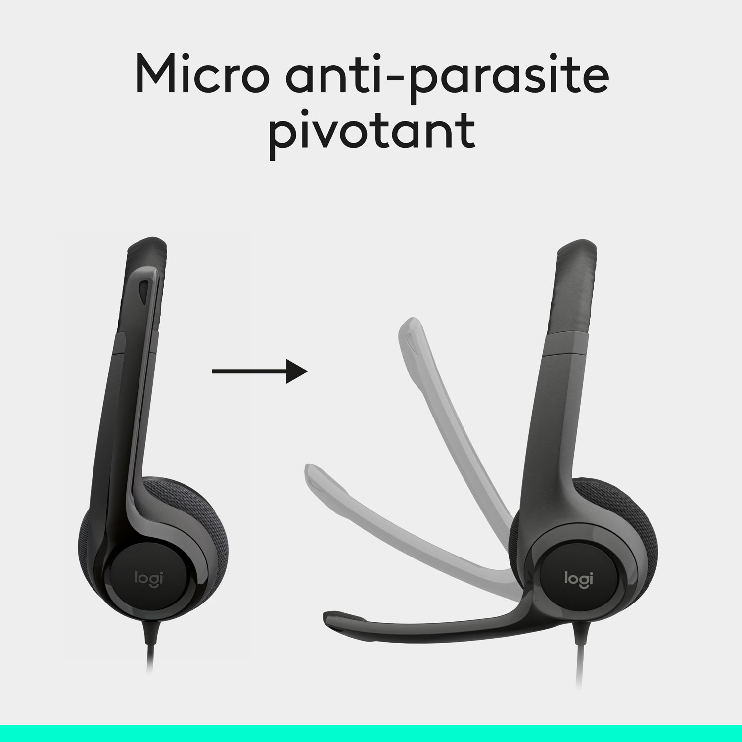 Logitech H390 Wired Headset with Noise Cancelling Microphone - Black