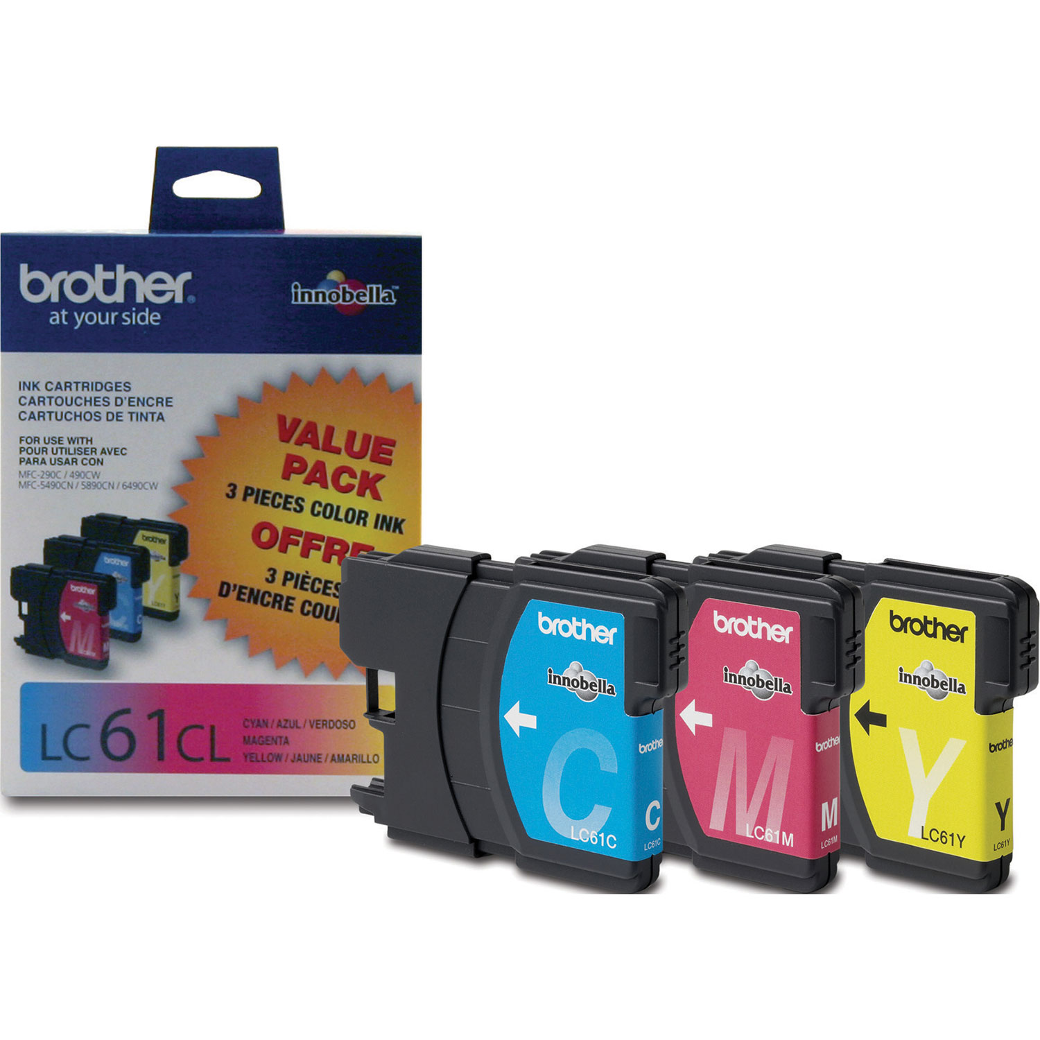Brother LC61CL Colour Ink - 3 Pack