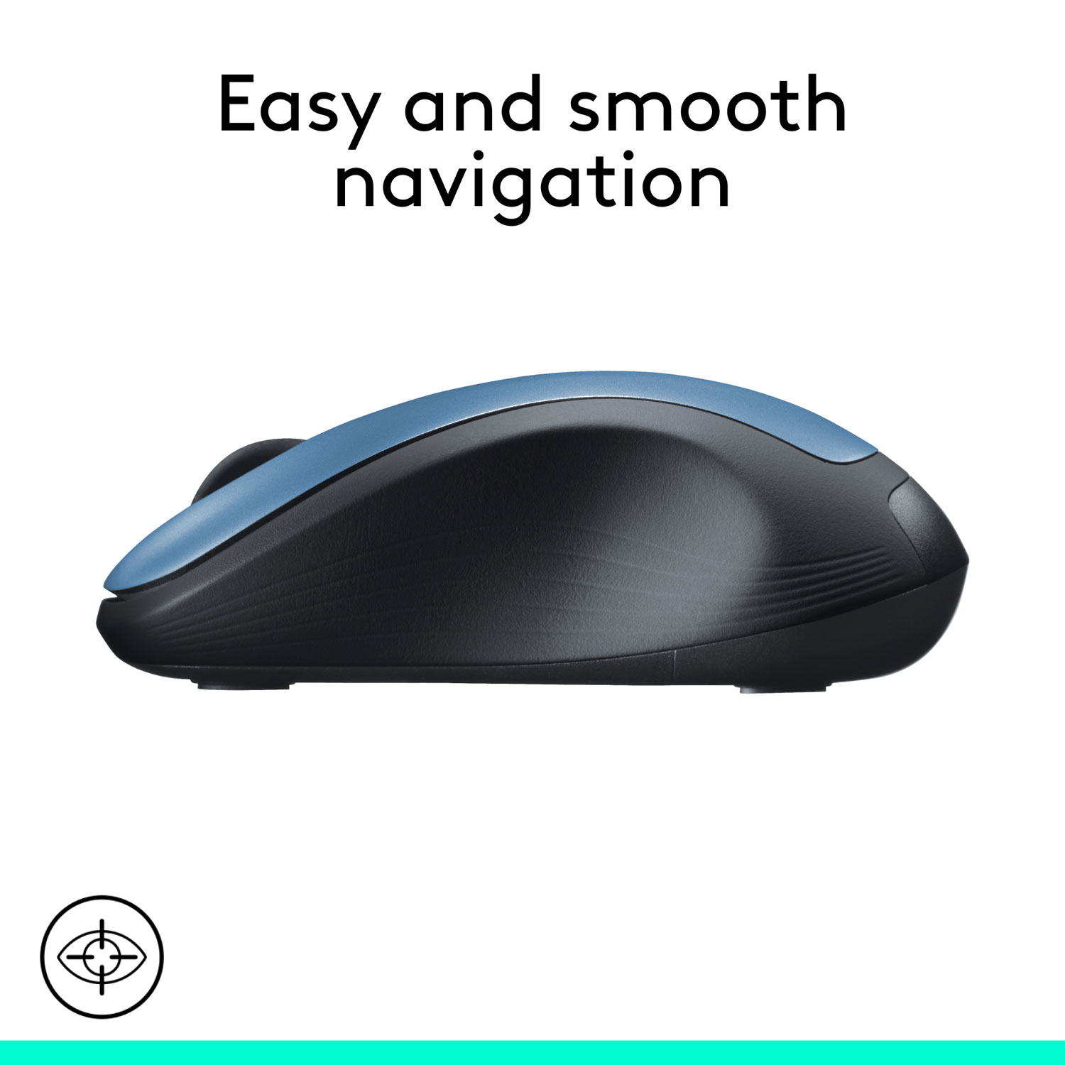 Souris ambidextre sans fil M310 de Logitech - Bleu paon