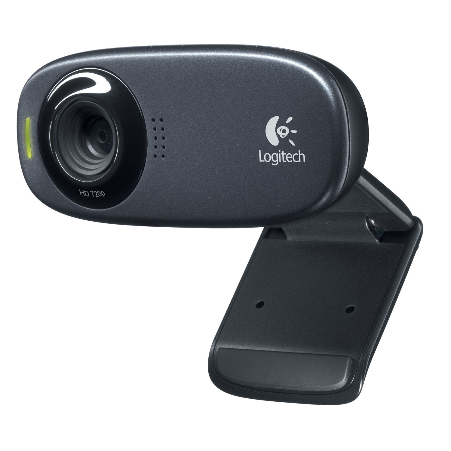 Logitech C310 HD Webcam with Noise-Reducing Mics - Black