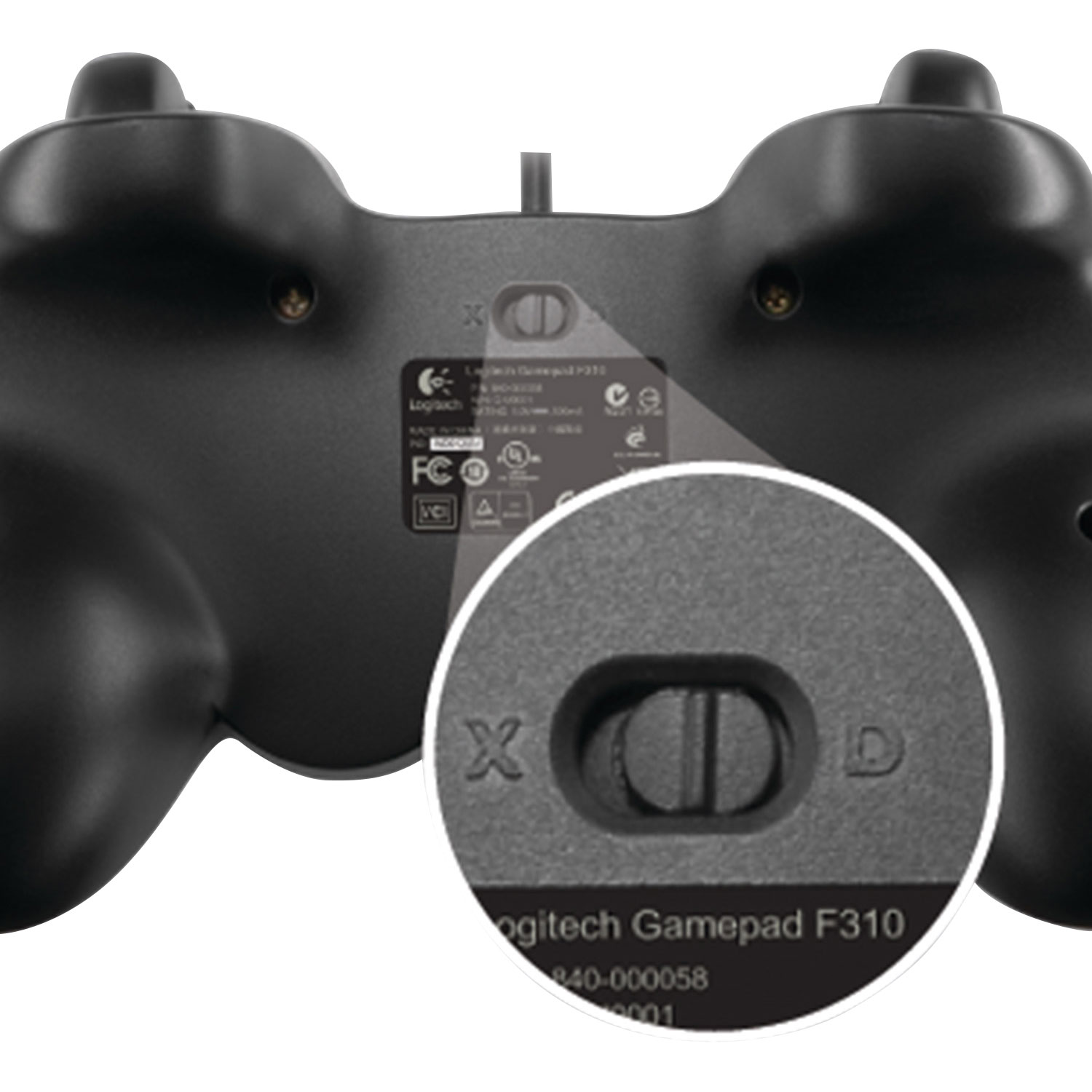 Manette de jeu Gamepad F310 de Logitech
