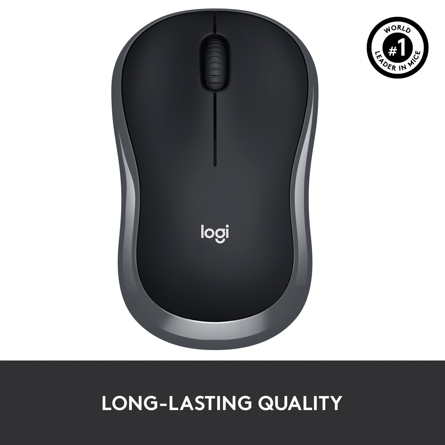 Logitech M185 Wireless Optical Mouse - Grey