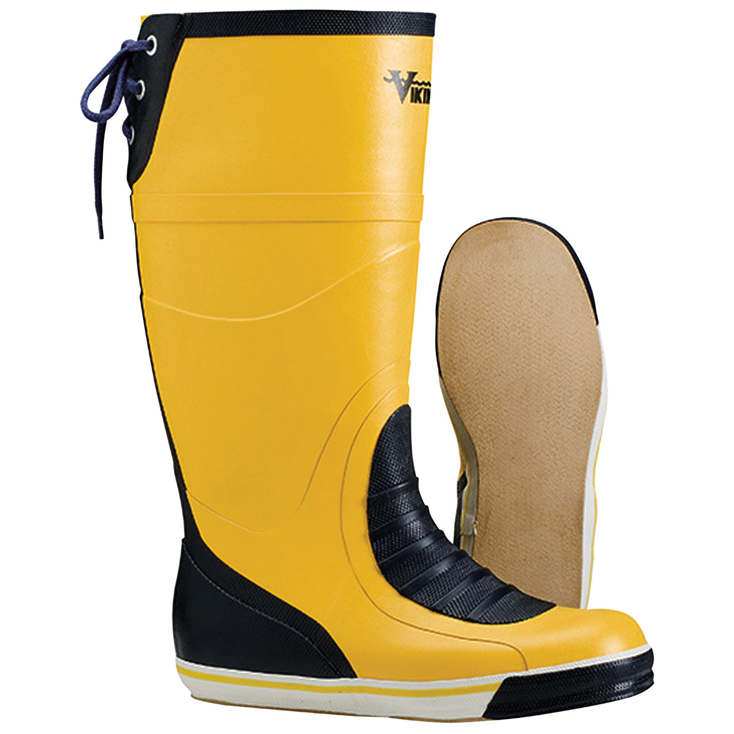 yellow sailing boots