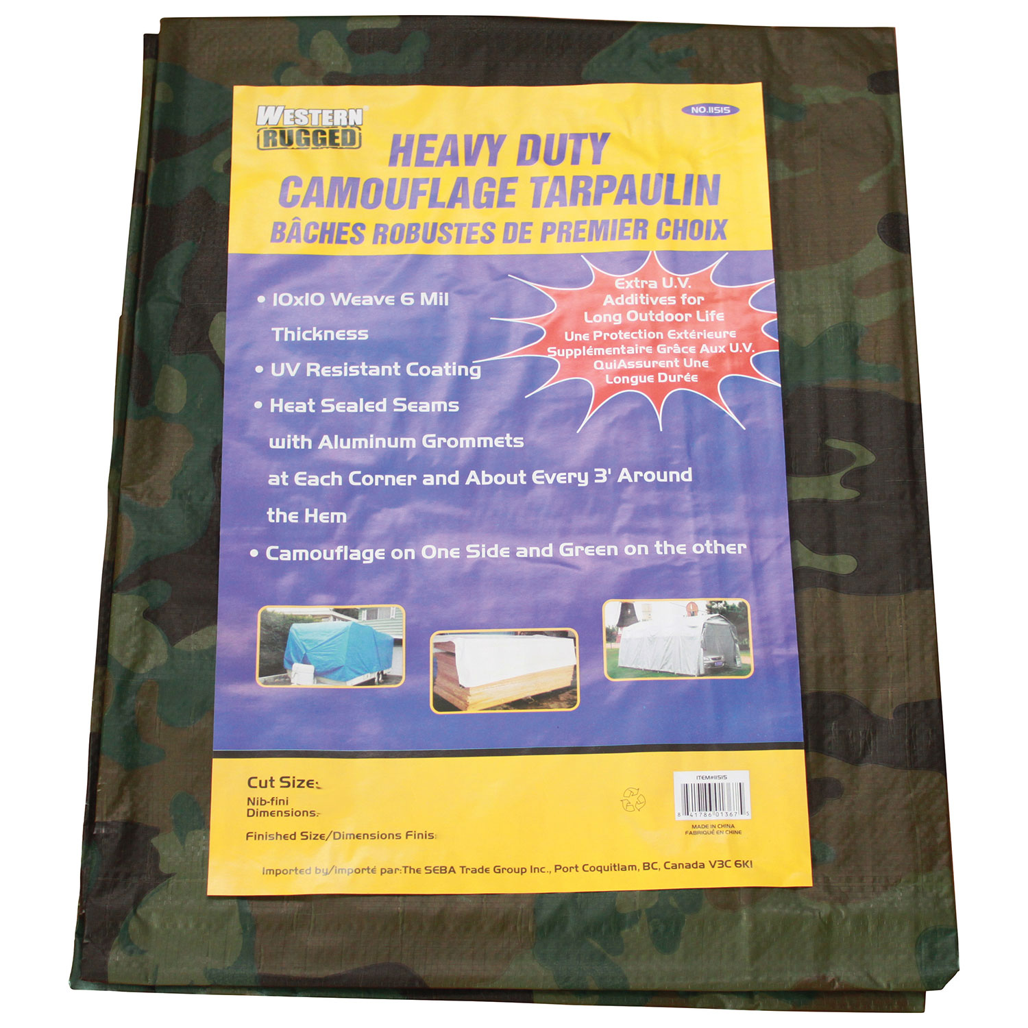 Bâche de 10 x 20 pi de Western Rugged - Camouflage