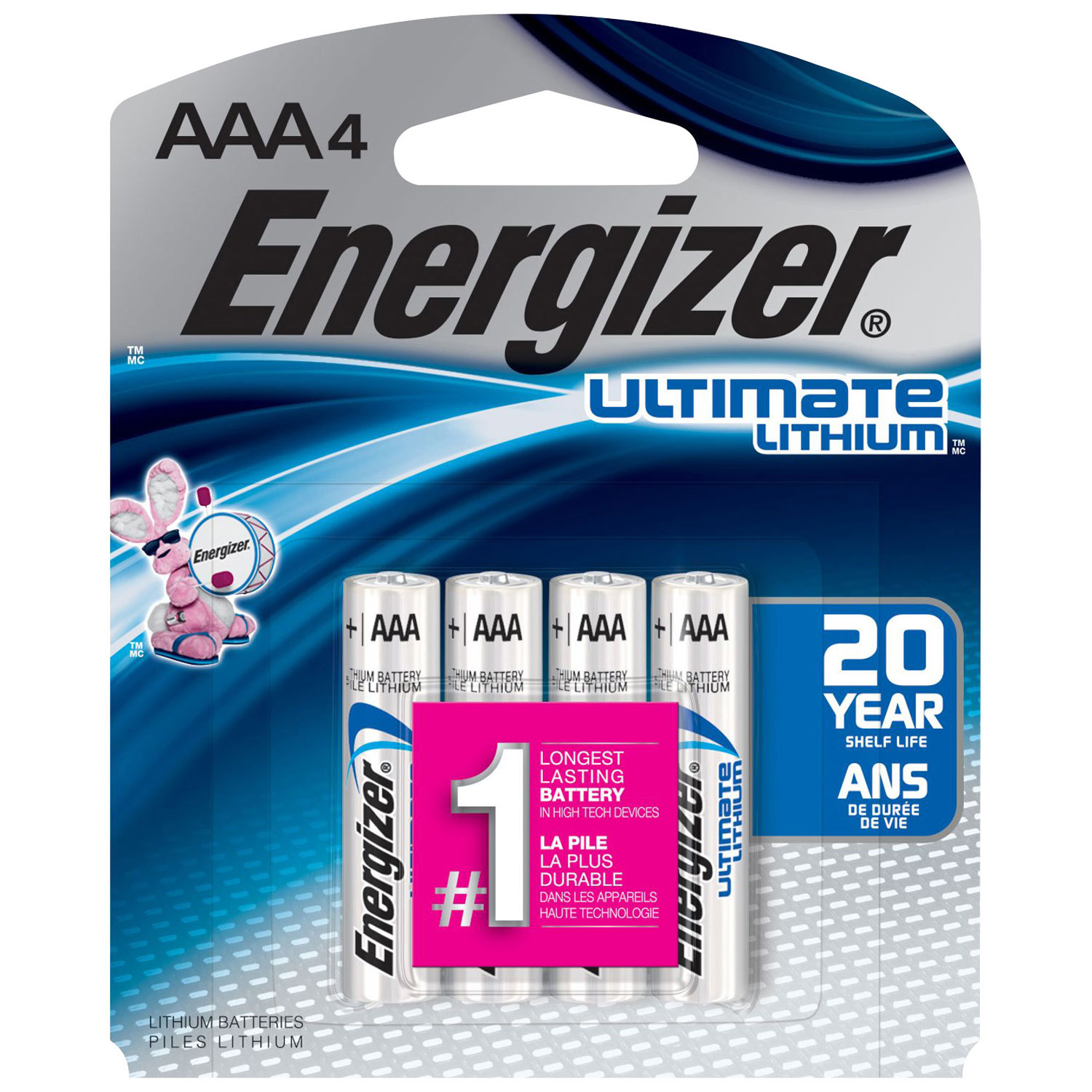 Energizer Ultimate Lithium AAA 1.5V Batteries - 4-Pack