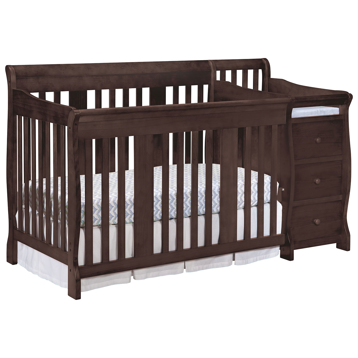 Storkcraft Portofino 4 In 1 Fixed Side Convertible Crib Changer Espresso Best Buy Canada