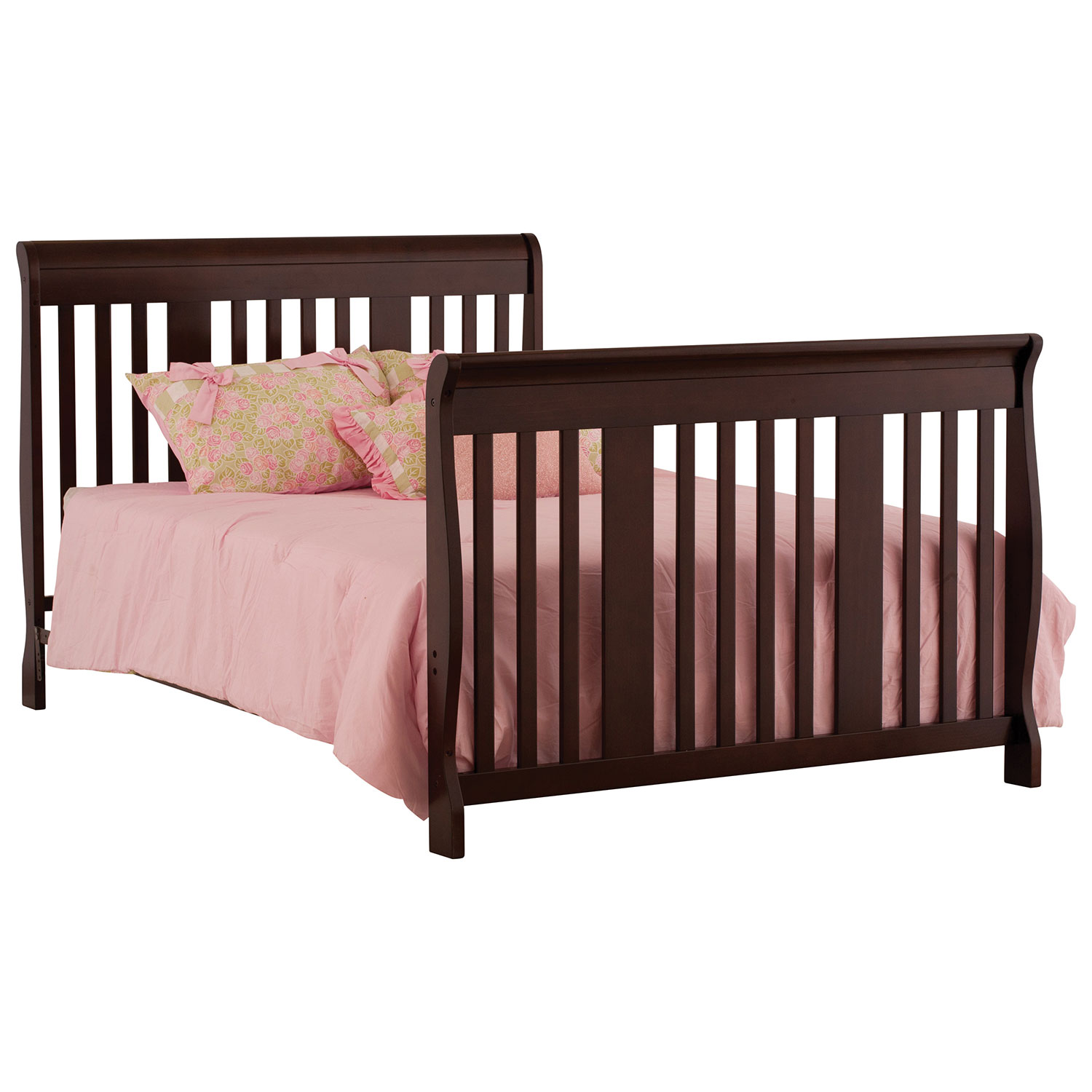 Storkcraft Portofino 4-In-1 Fixed Side Convertible Crib Changer-Espresso