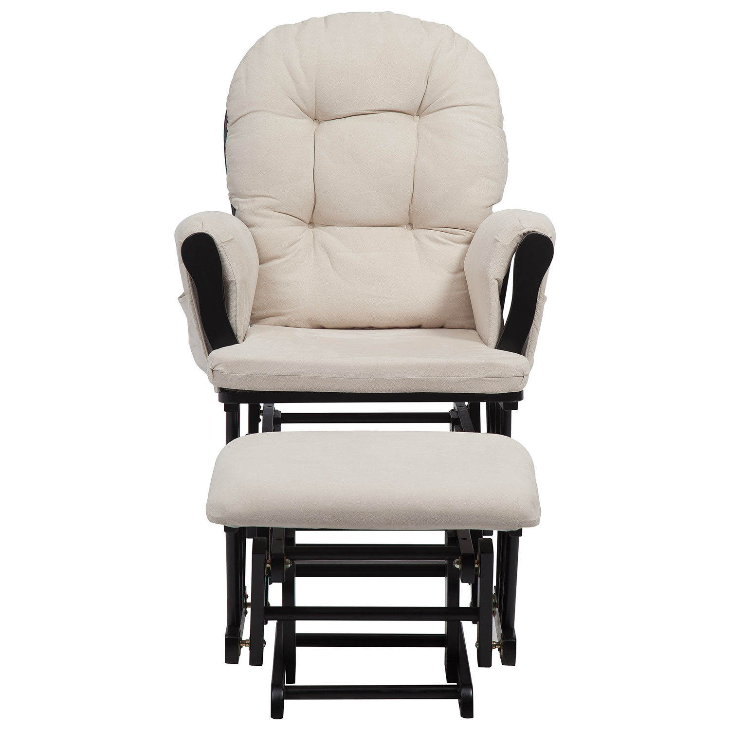 Fauteuil coulissant et pouf Hoop de Storkcraft - Noir - Beige