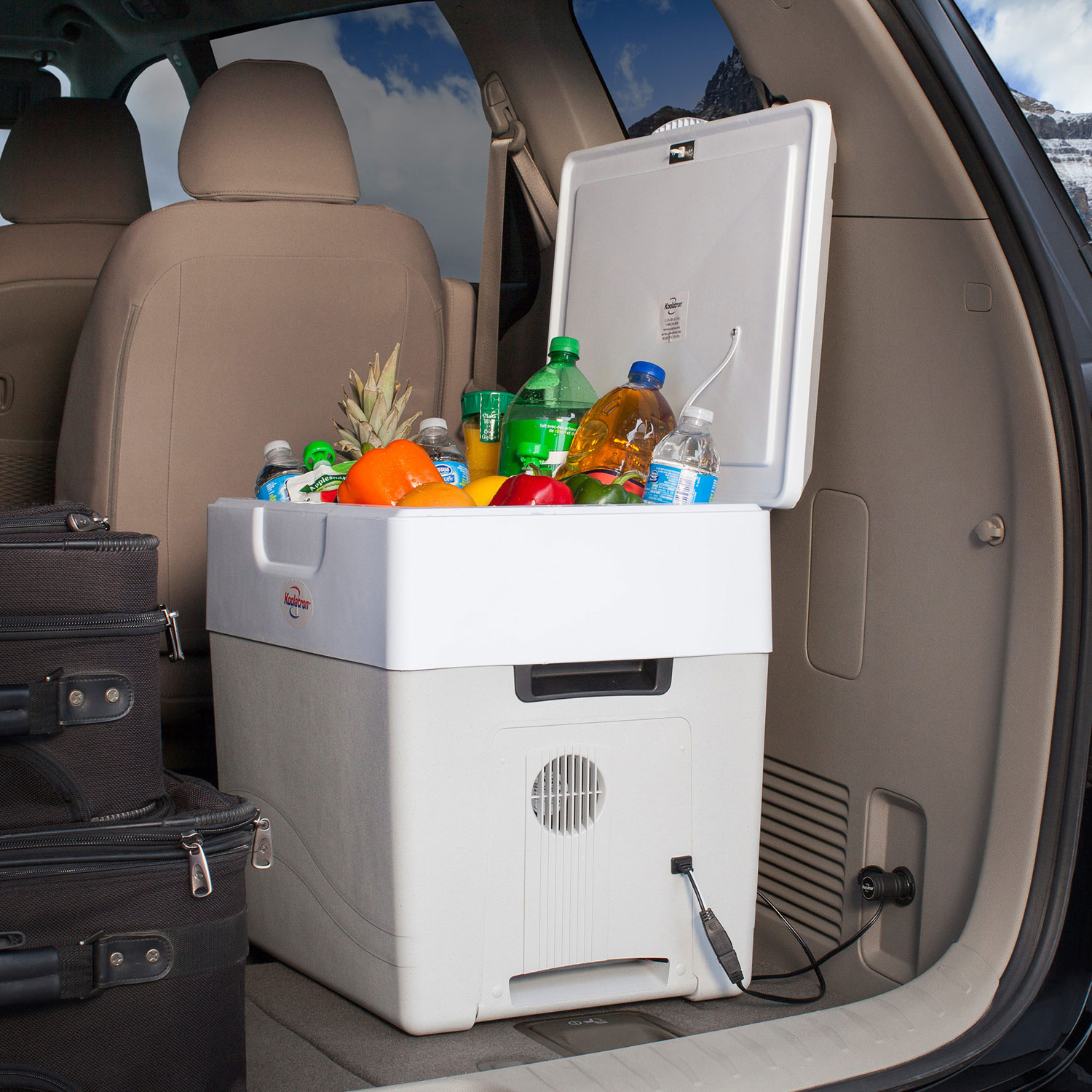 Koolatron 12V Electric Cooler/Warmer 49L Two-Way Design - Grey