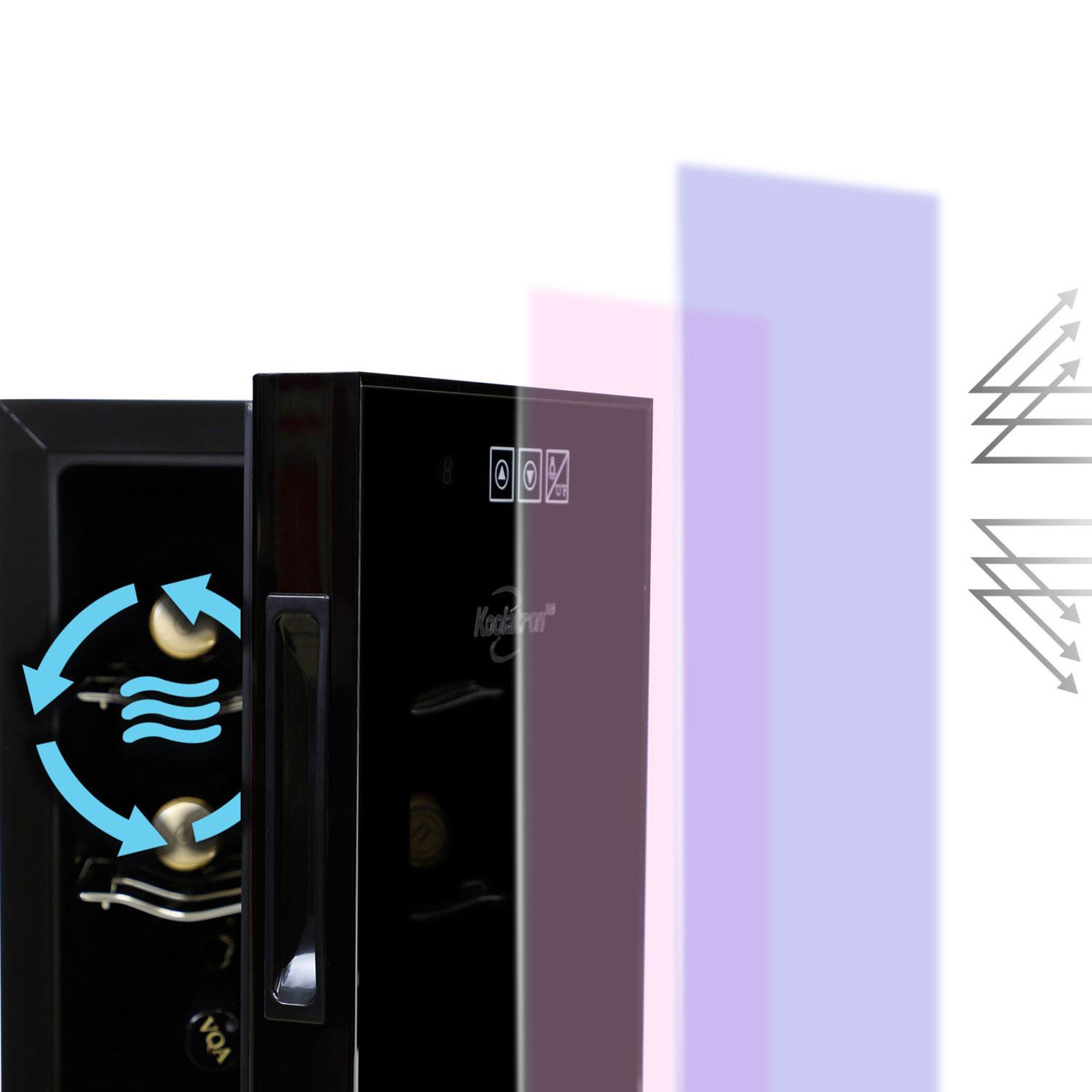 Koolatron 8-Bottle Thermoelectric Freestanding Wine Cooler / Wine Fridge