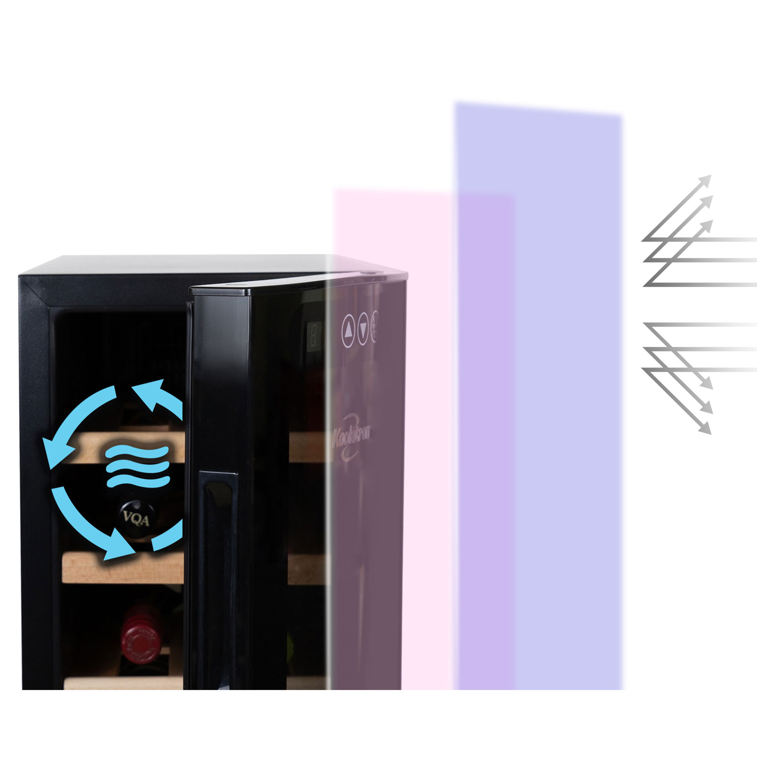 Réfrigérateur à vin autonome de luxe pour 12 bouteilles de Koolatron