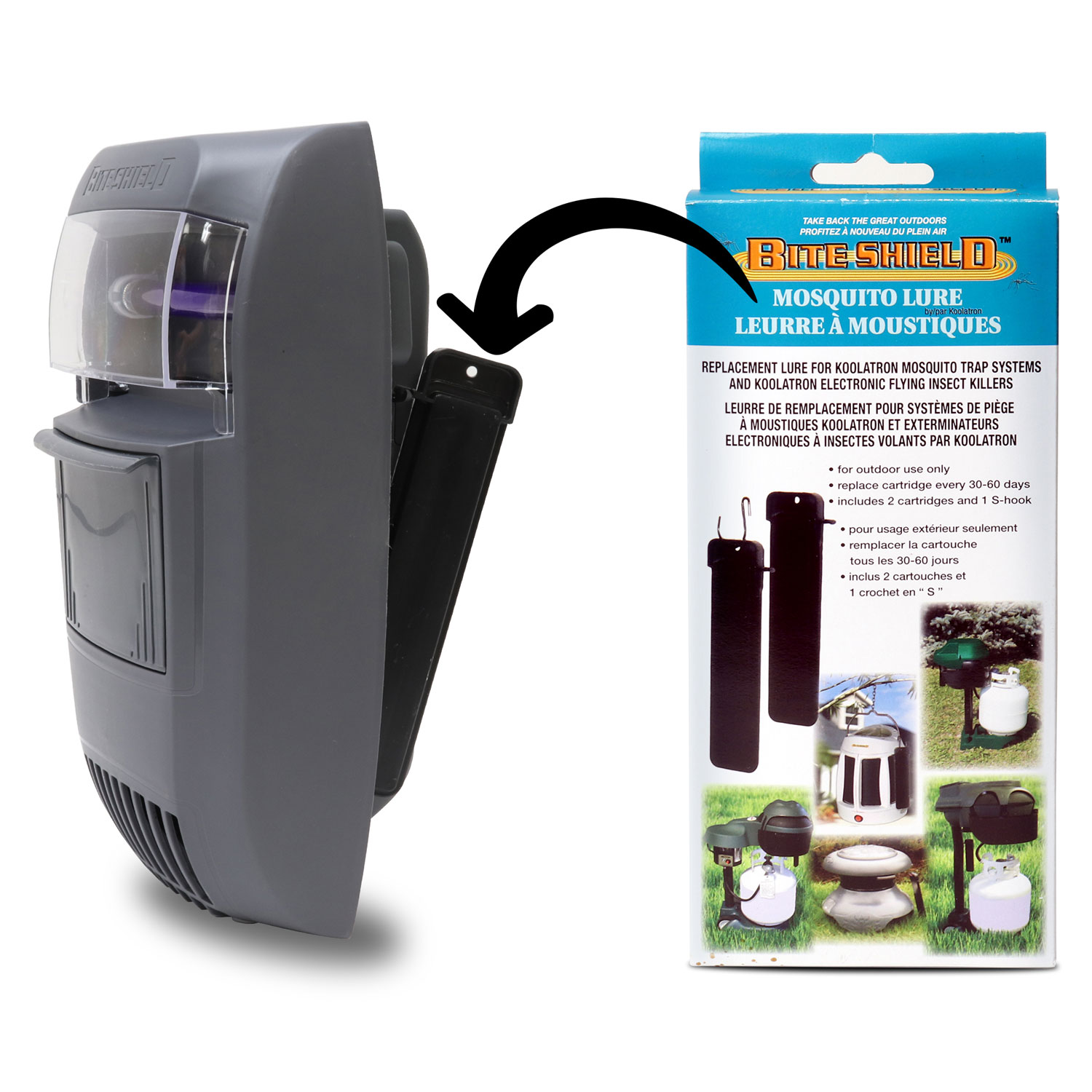 Bite Shield Wall Mount Flying Insect Trap - Grey