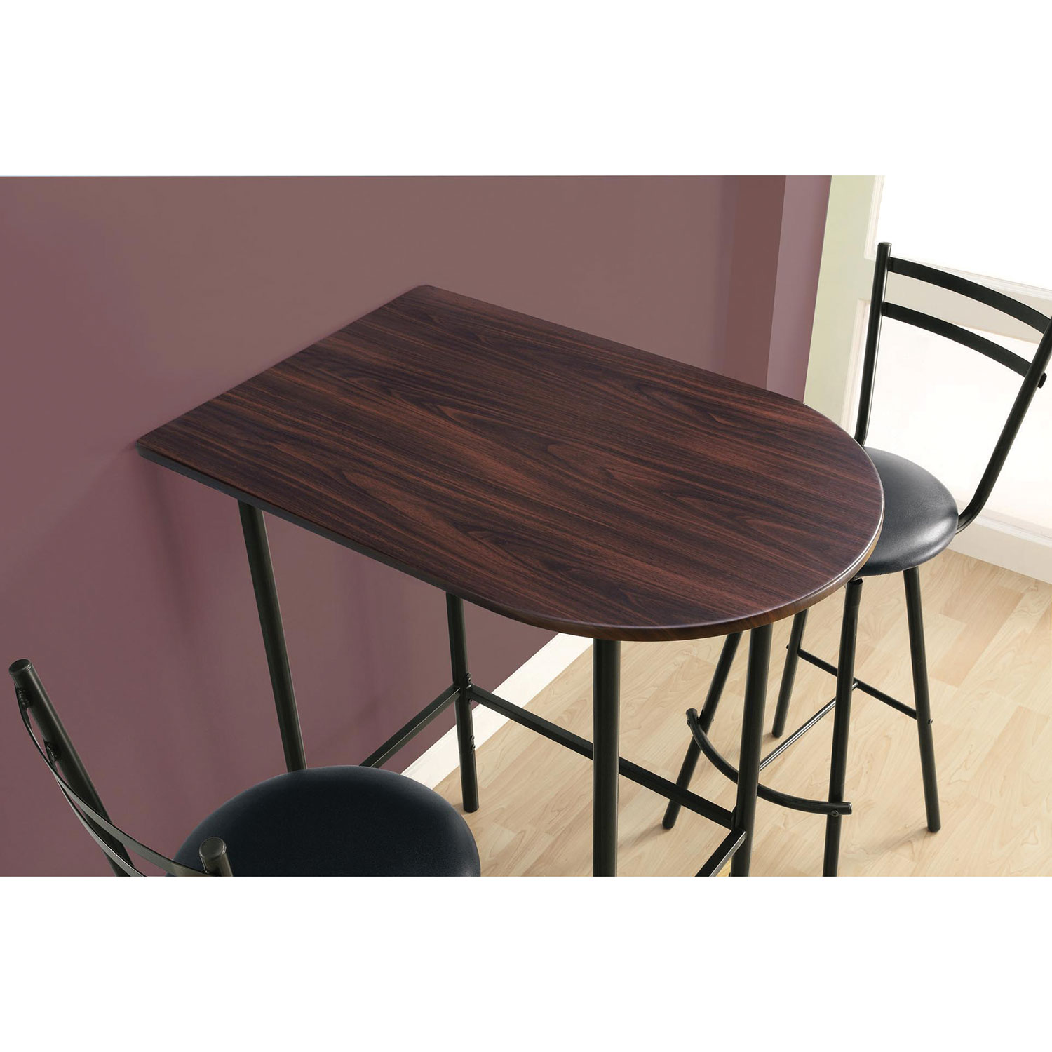 Table de bar de style contemporain - Cappuccino - Noir