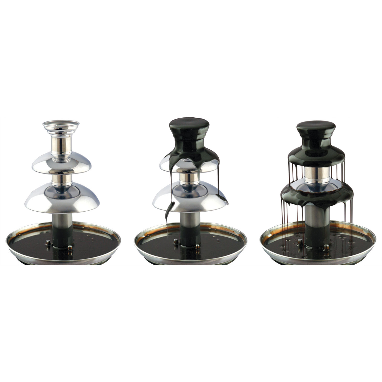 Total Chef 3-Tier Chocolate Fountain/Foundue Machine - 680g/1.5lb