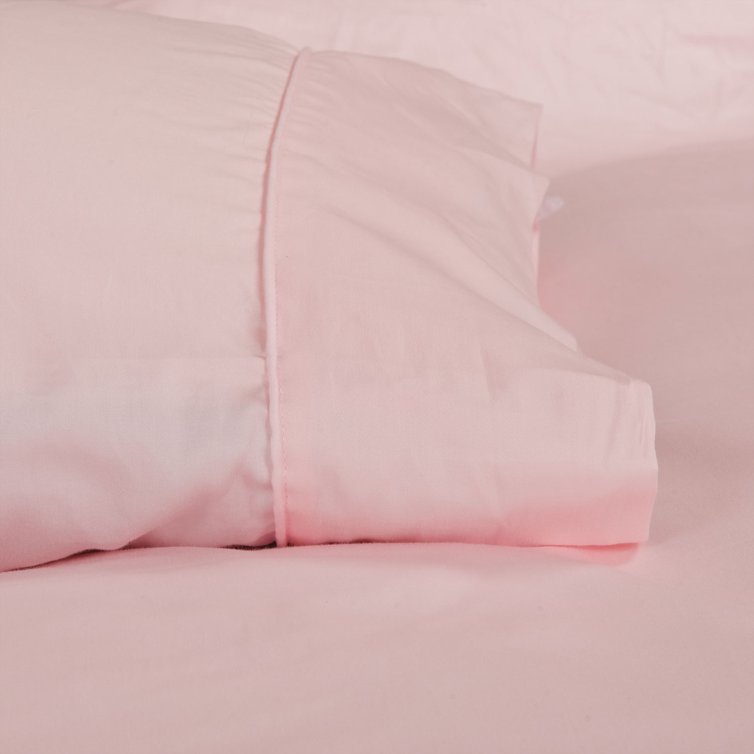 Ens. housse de couette coton égyptien cont. 230 collection Maxwell de Maholi - Lit simple - Rose