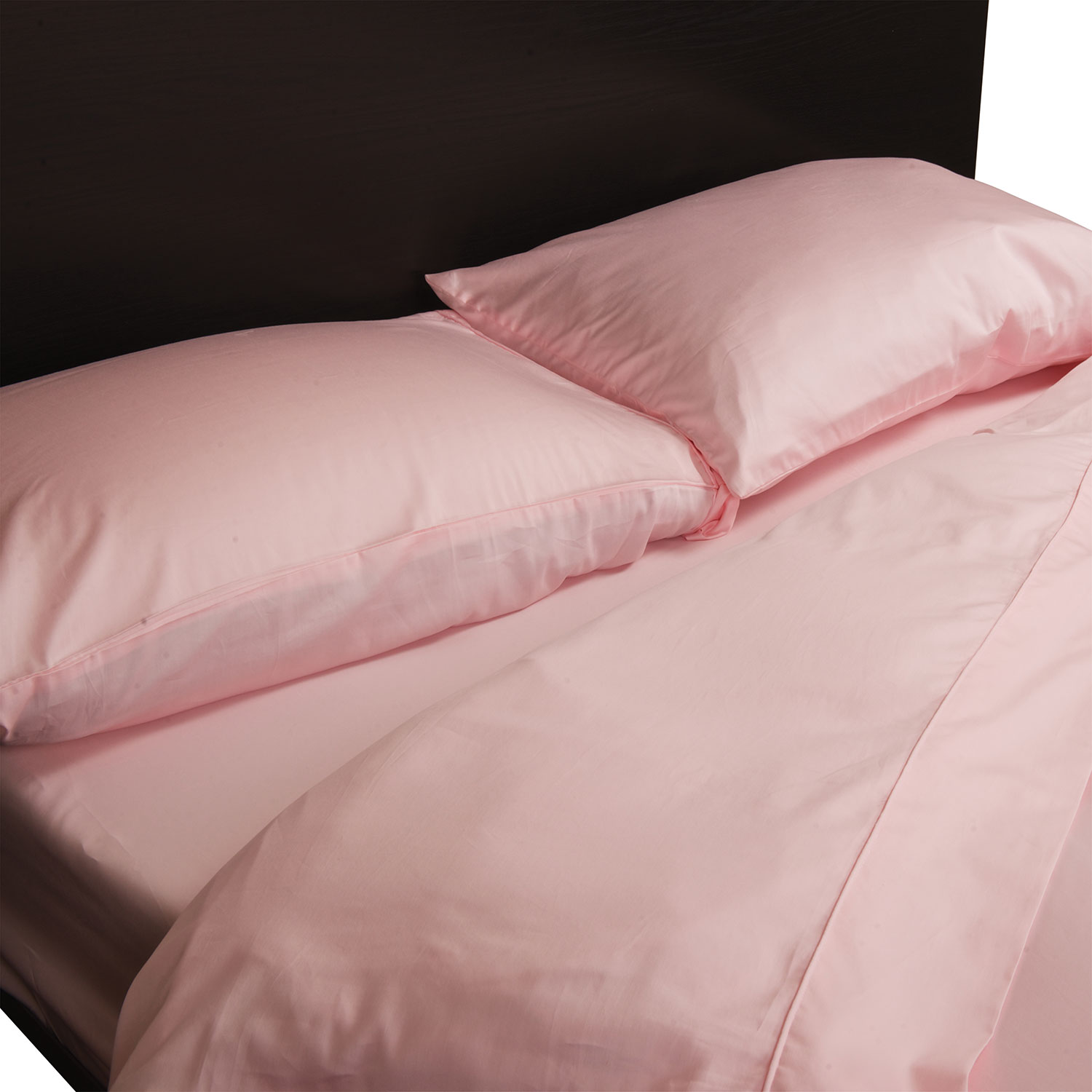 Ens. housse de couette coton égyptien cont. 230 collection Maxwell de Maholi - Lit double - Rose