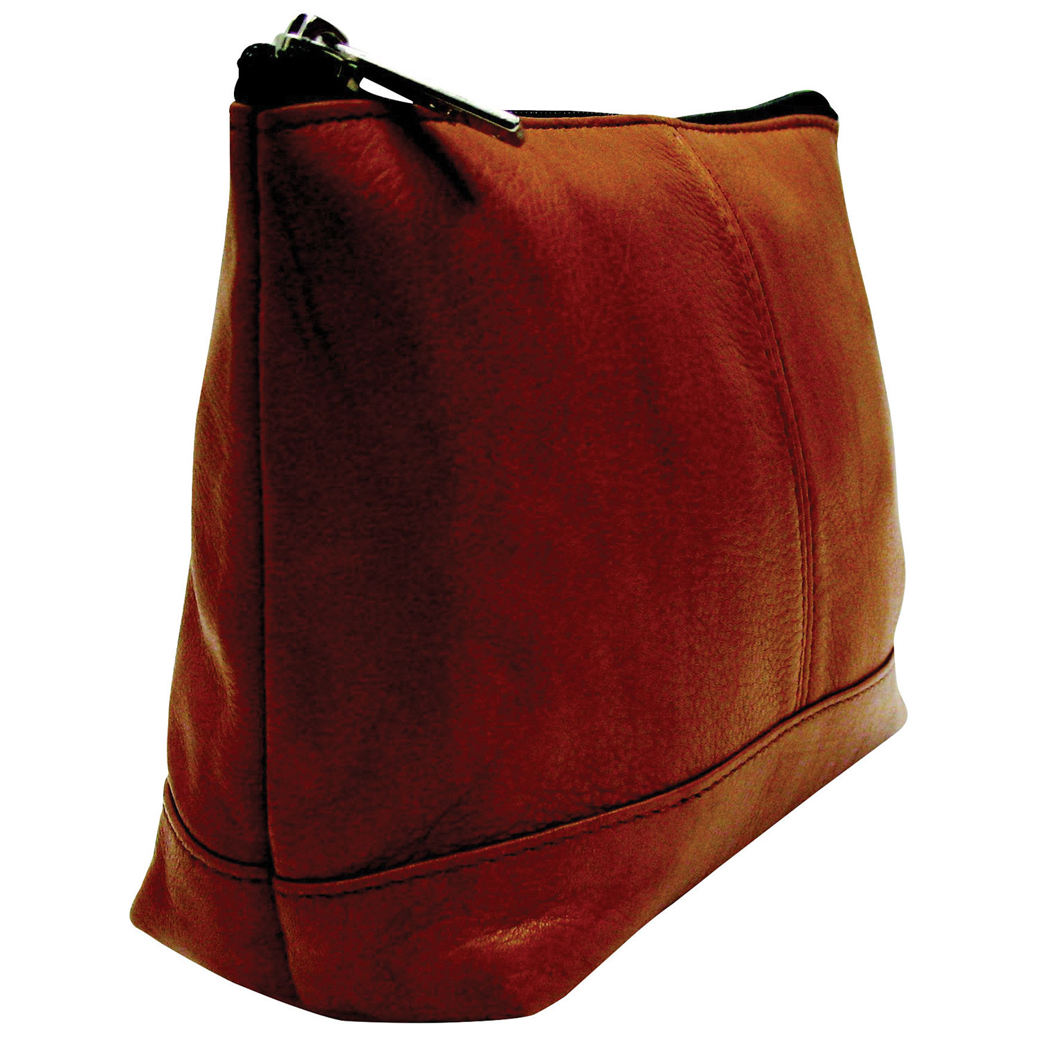 Sac à cosmétiques à fermeture à glissière sur le dessus d'Ashlin - Moyen - Brun chameau