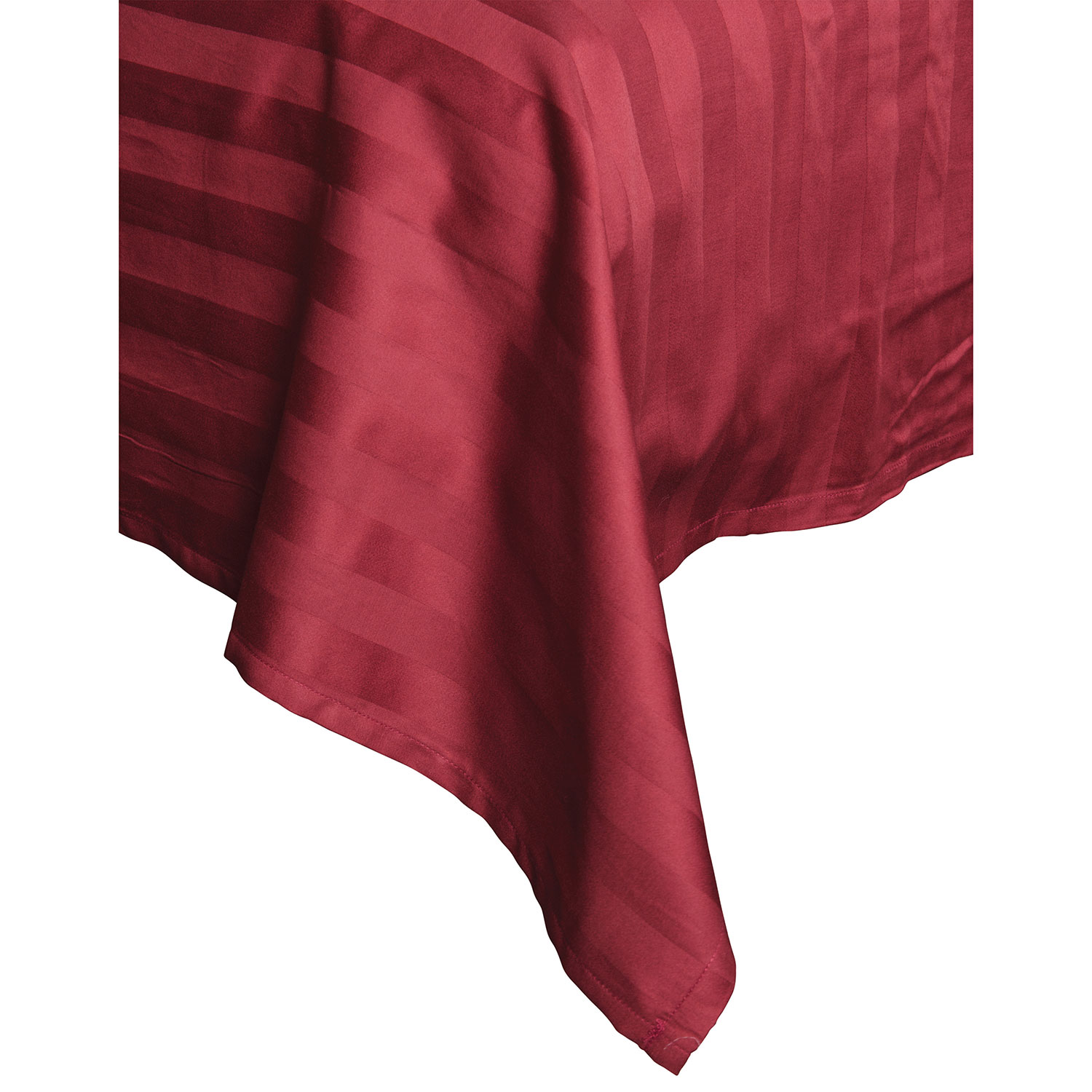 Ensemble de draps en coton fin contexture 233 Damask Stripe de Maholi - Lit 1 place - Rubis