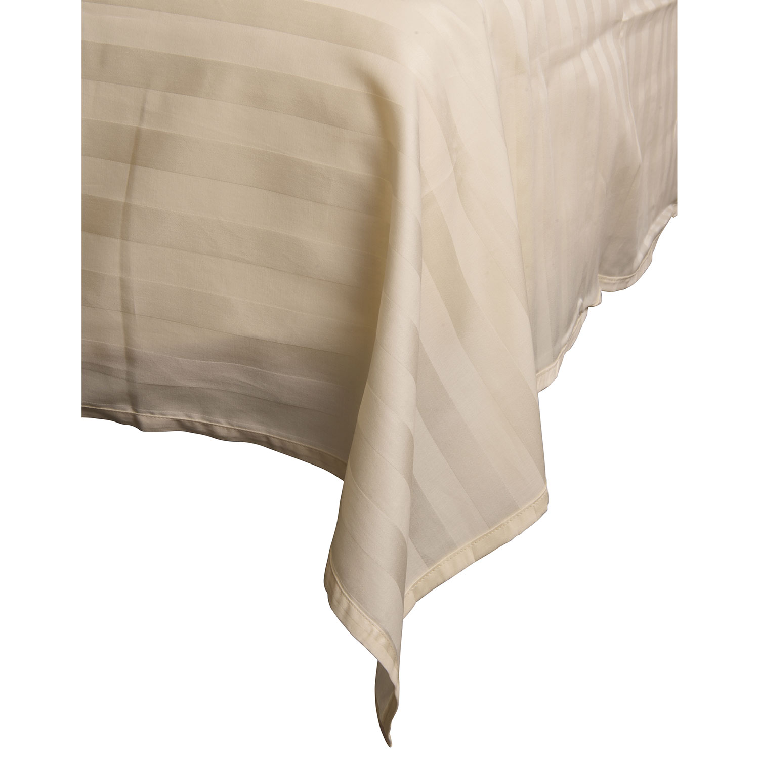 Ensemble de draps en coton égyptien contexture 300 Damask Stripe de Maholi - Lit 2 places - Ivoire