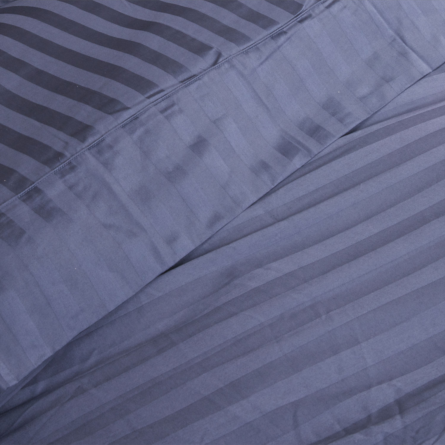 Ensemble de draps contexture 300 collection Damask Stripe de Maholi - Très grand lit - Marine