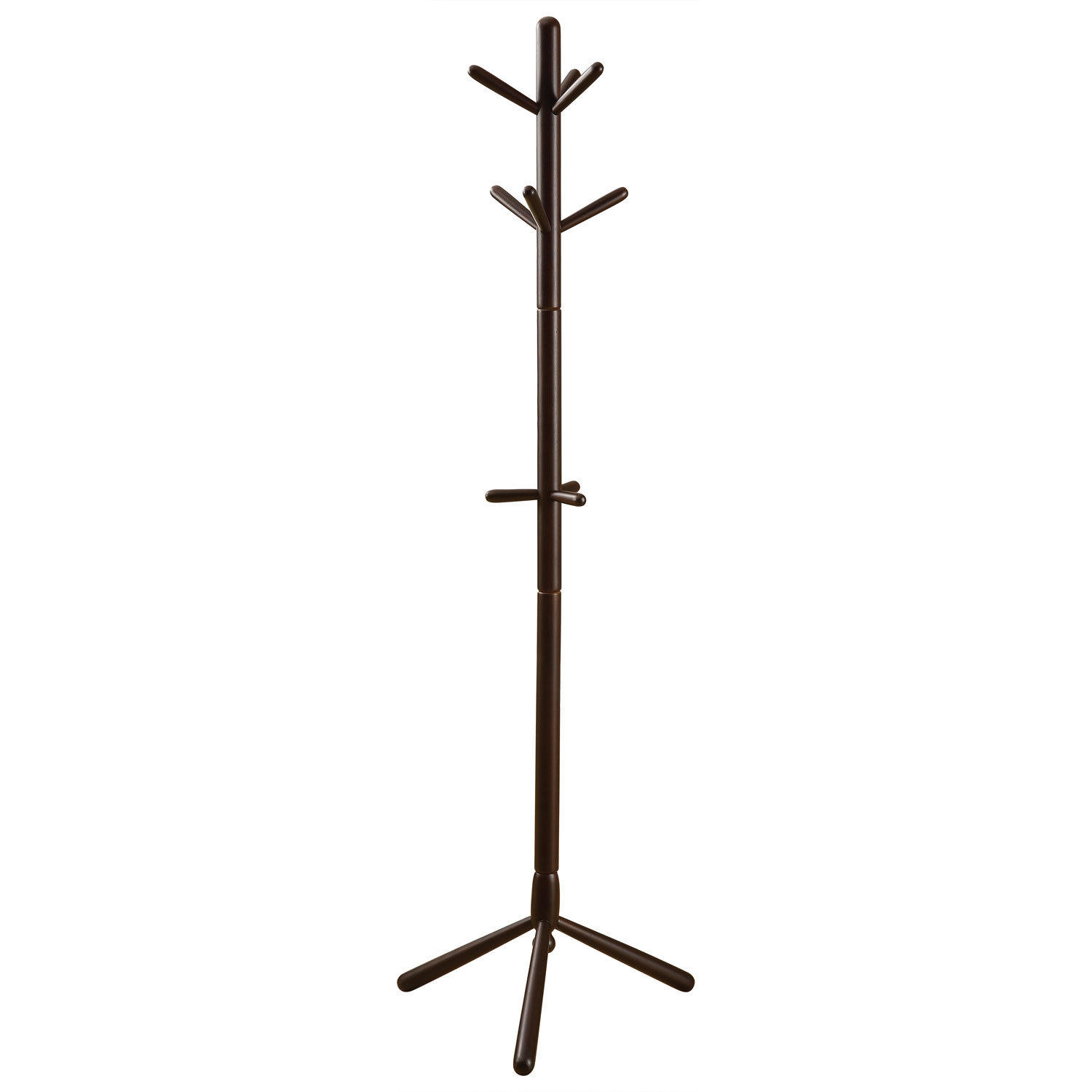 Monarch Solid Wood Coat Rack - Cappuccino