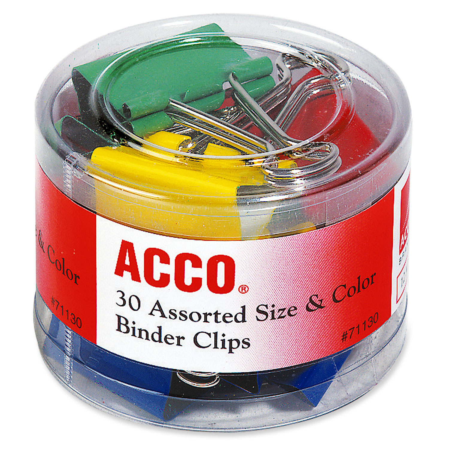 Acco 30-Piece Assorted Binder Clips (ACC71130) - 30 Pack