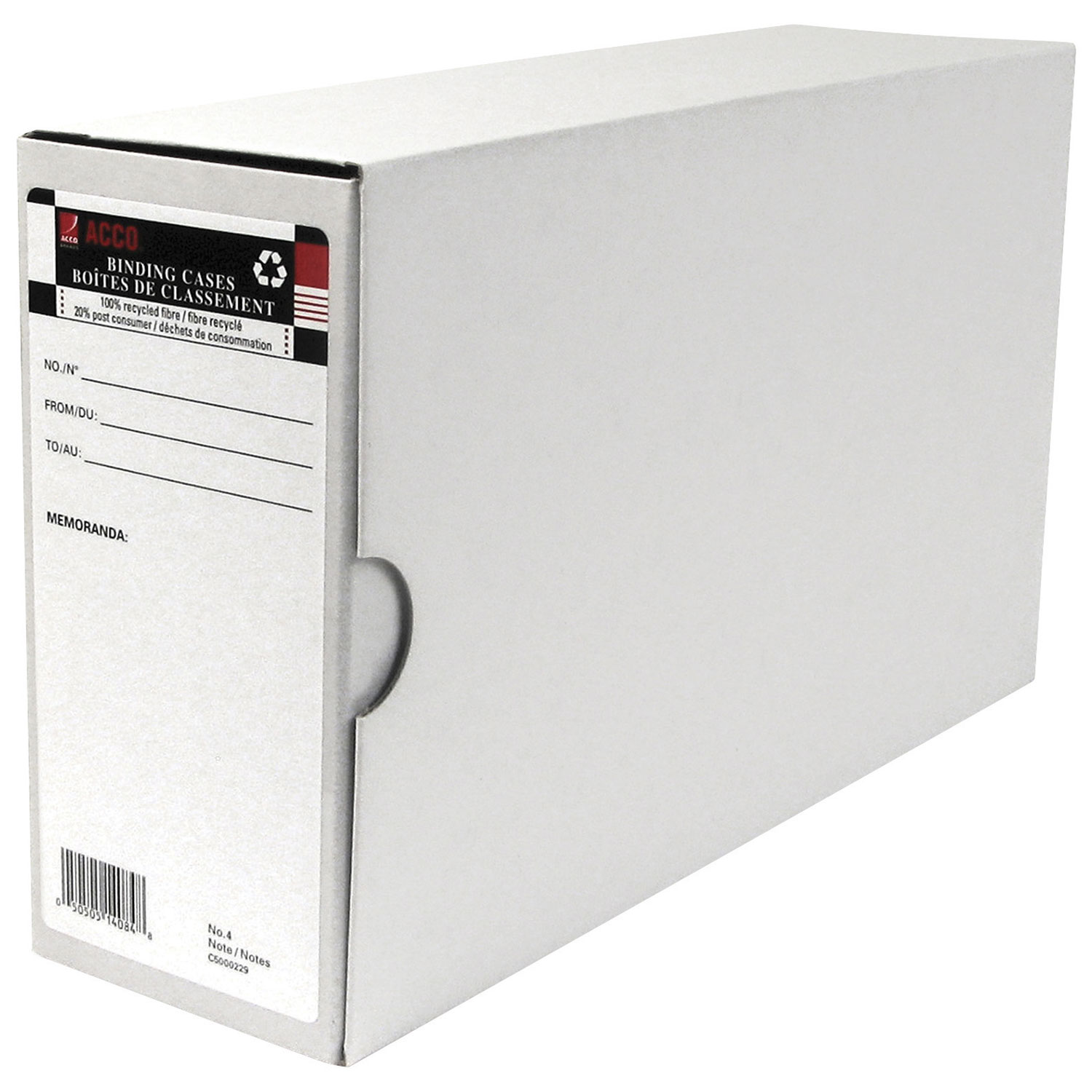 Acco No. 4 Invoice Binding Case - 6 Pack - White