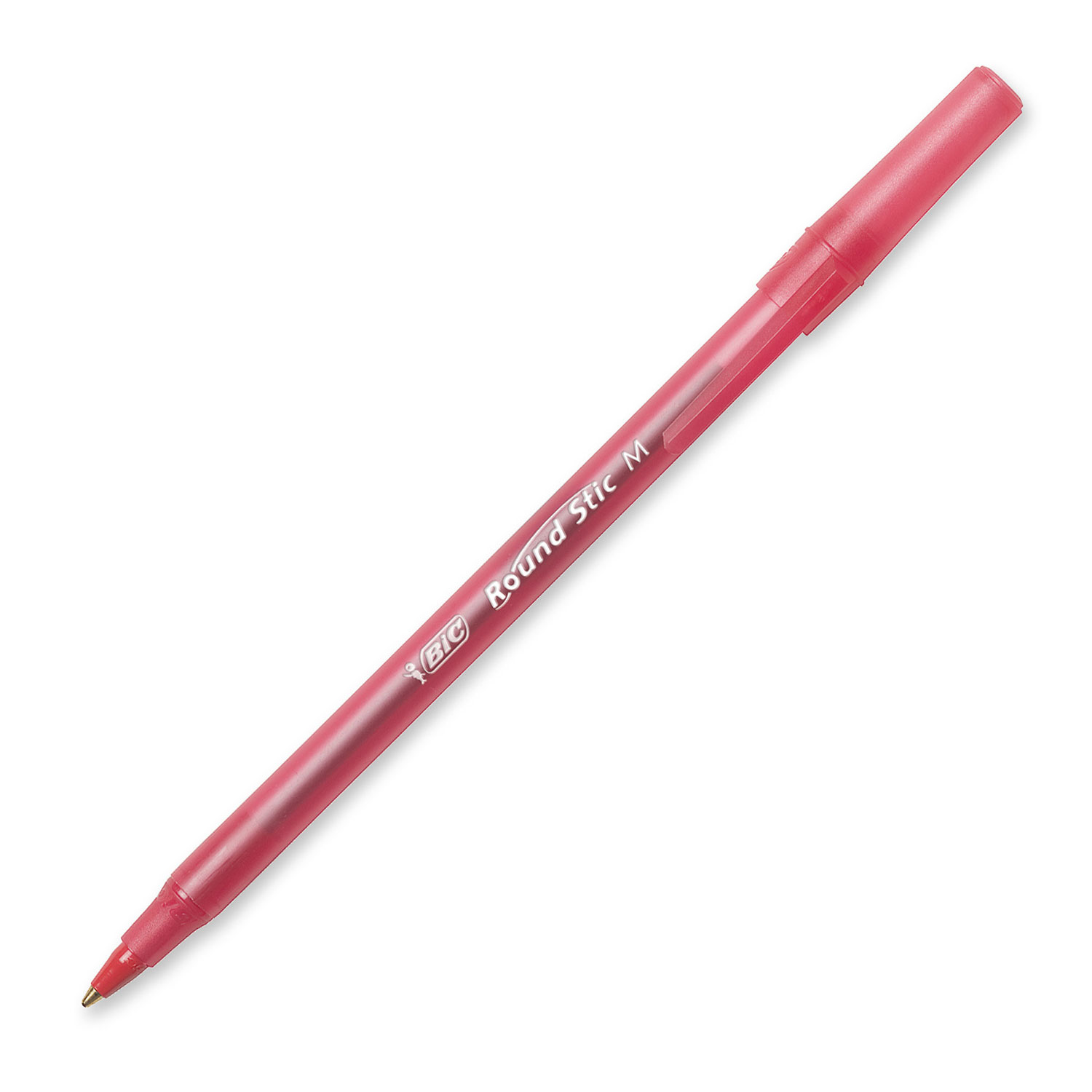 12 stylos à bille Round Stic de BIC - Rouge