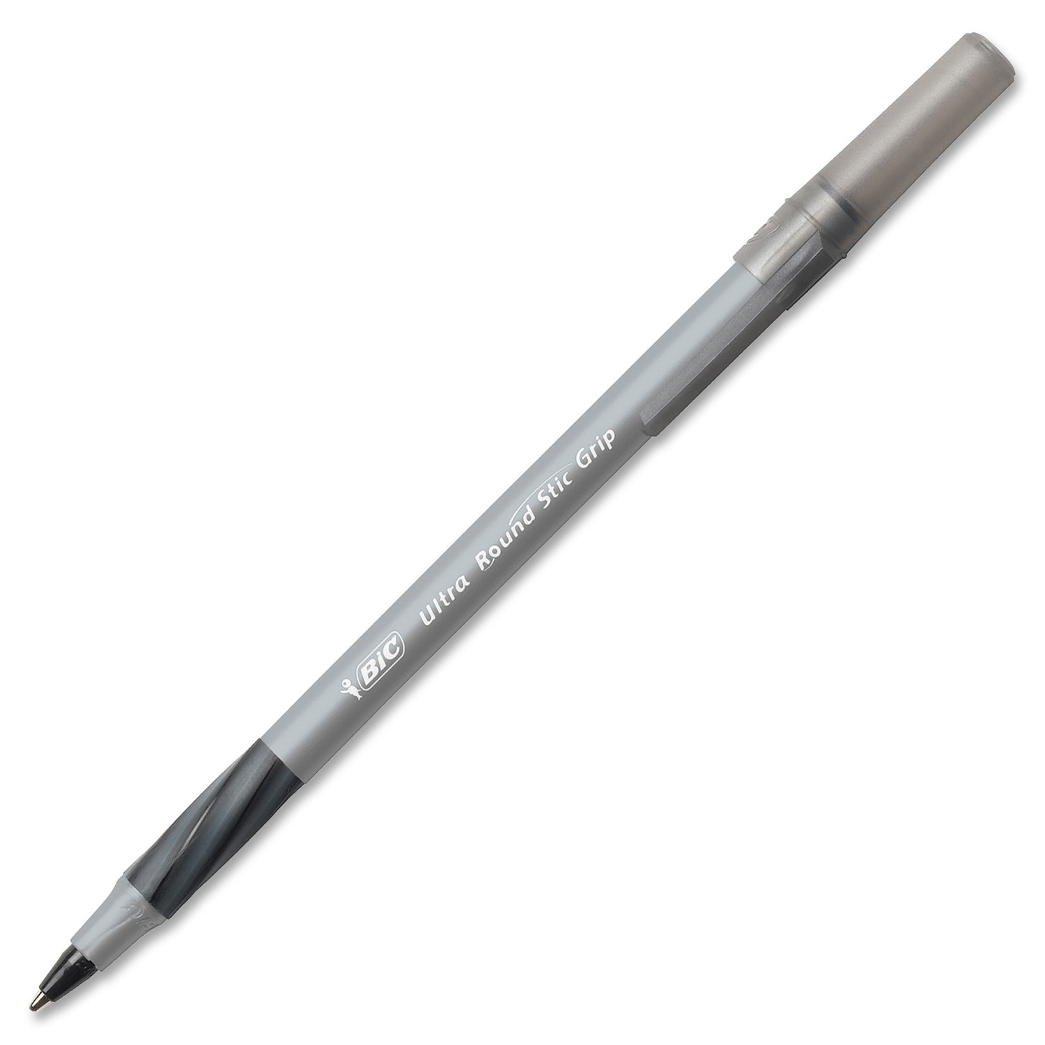 Stylo à bille Round Stic Comfort Grip de BIC - Paquet de 12 - Noir