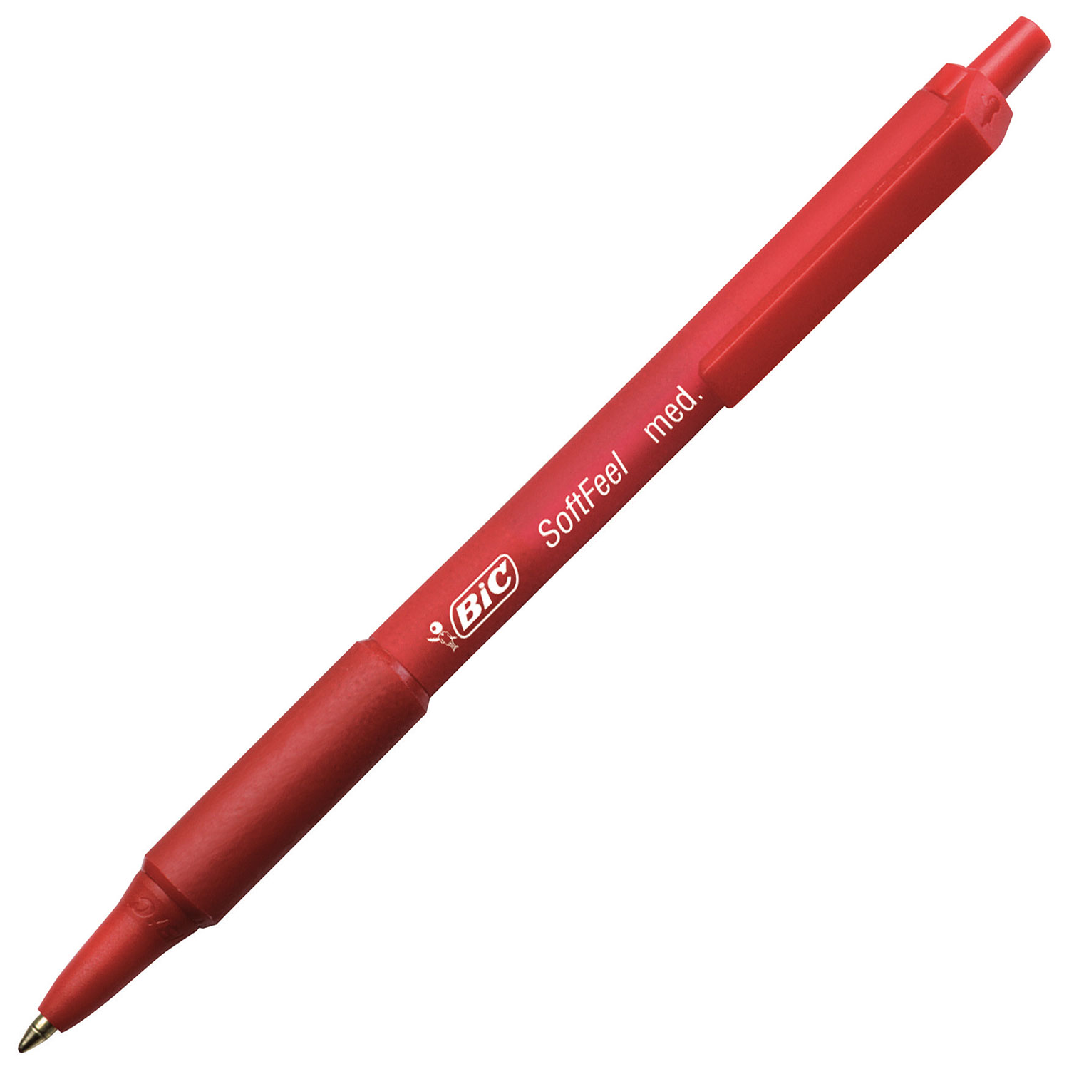 Stylos à bille rétractable SoftFeel de BIC - Paquet de 12 - Rouge