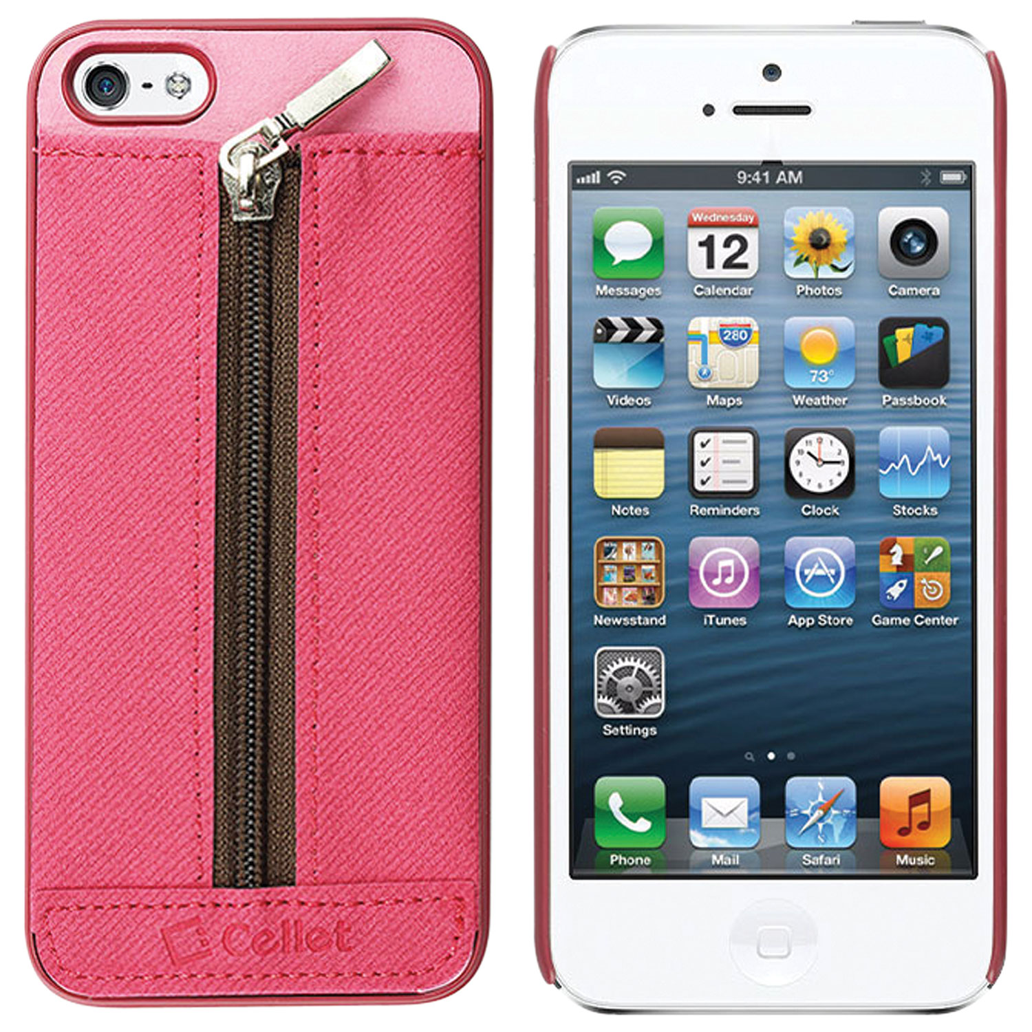 Cellet Zipper iPhone 5/5s Soft Shell Case - Pink