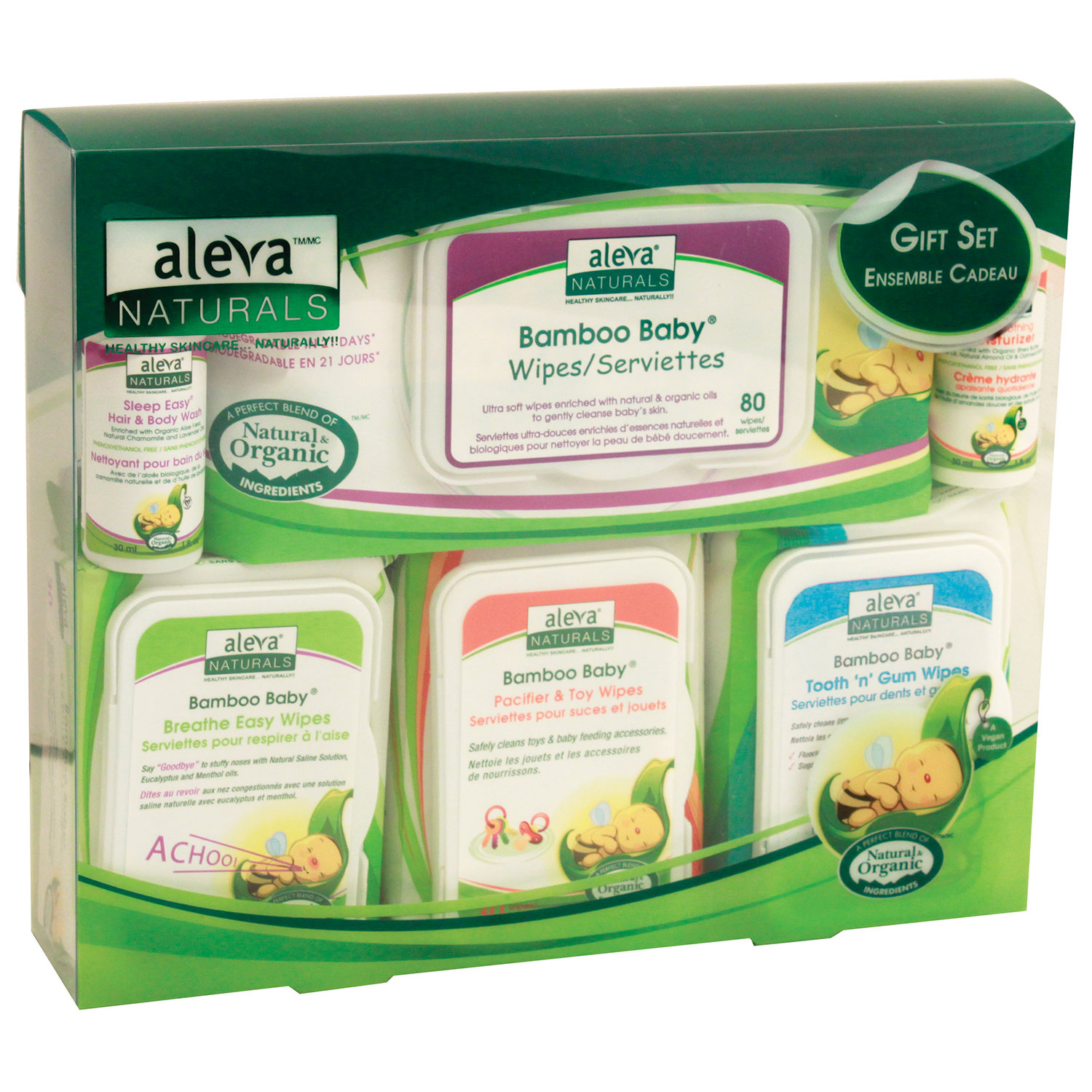 Aleva Naturals Bamboo Baby Wipes Gift Set