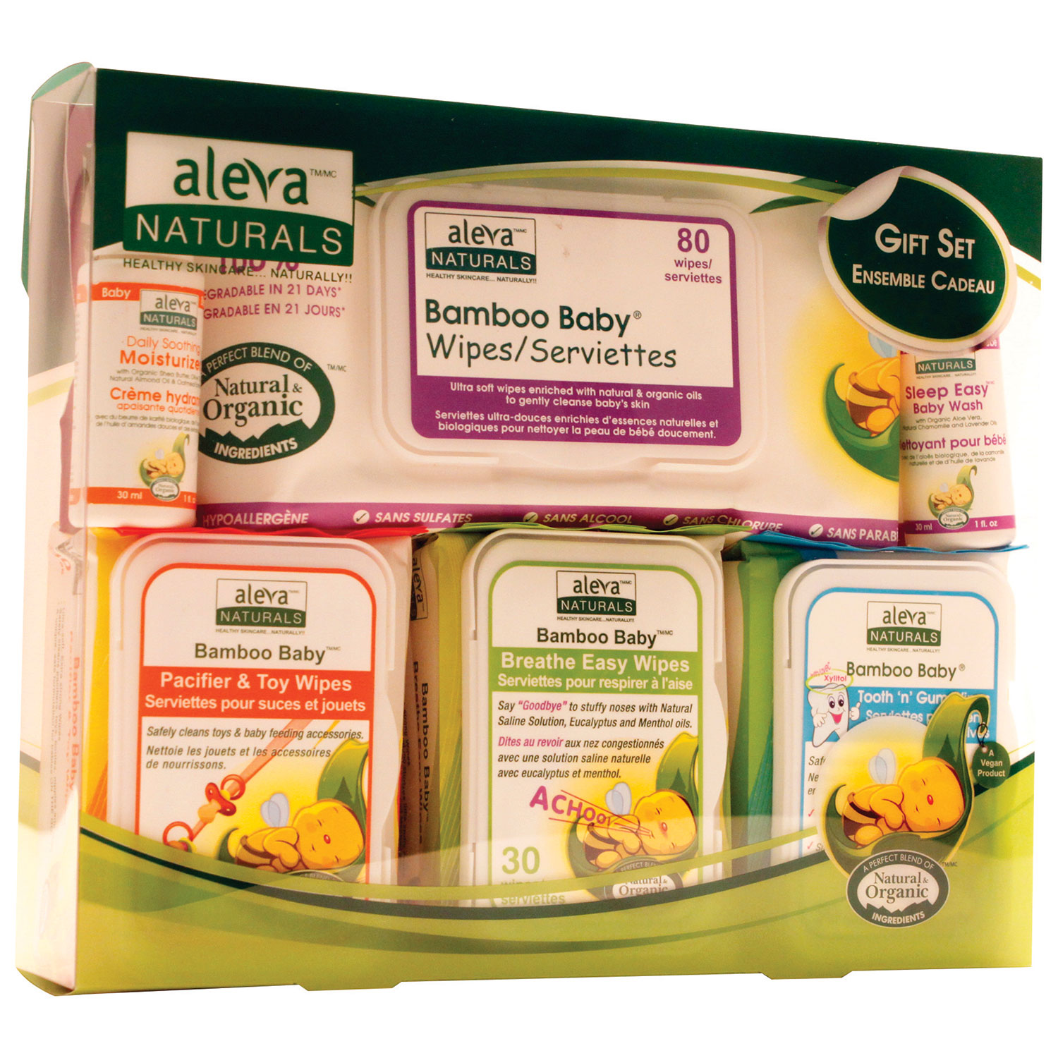 Aleva Naturals Bamboo Baby Wipes Gift Set