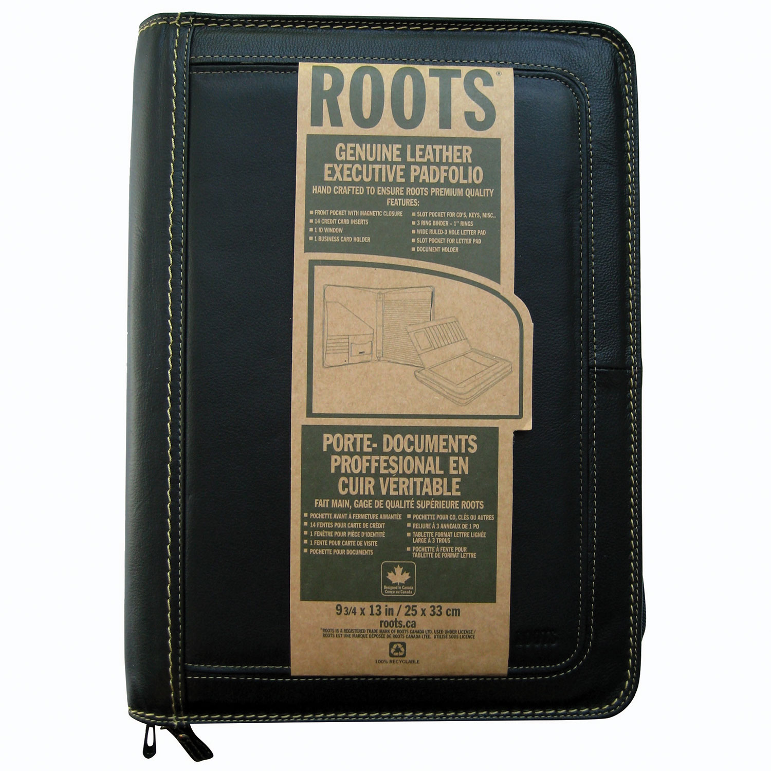 Porte-documents professionnel de Roots - Noir