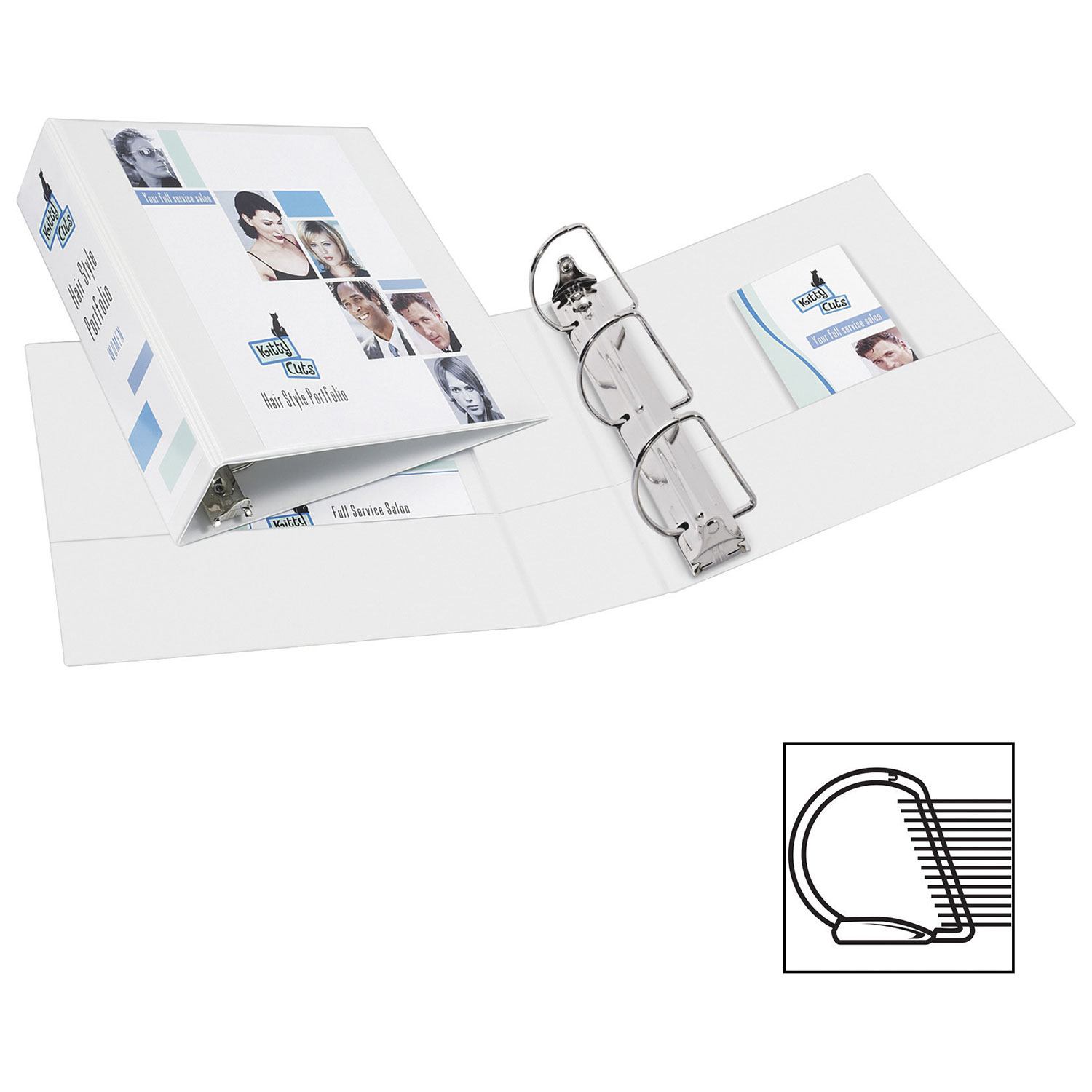 Avery 3" Durable Slant D-Ring View Binder - White