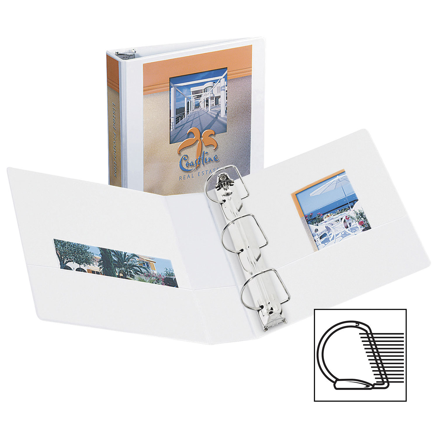 Avery 2" Durable Slant D-Ring View Binder - White