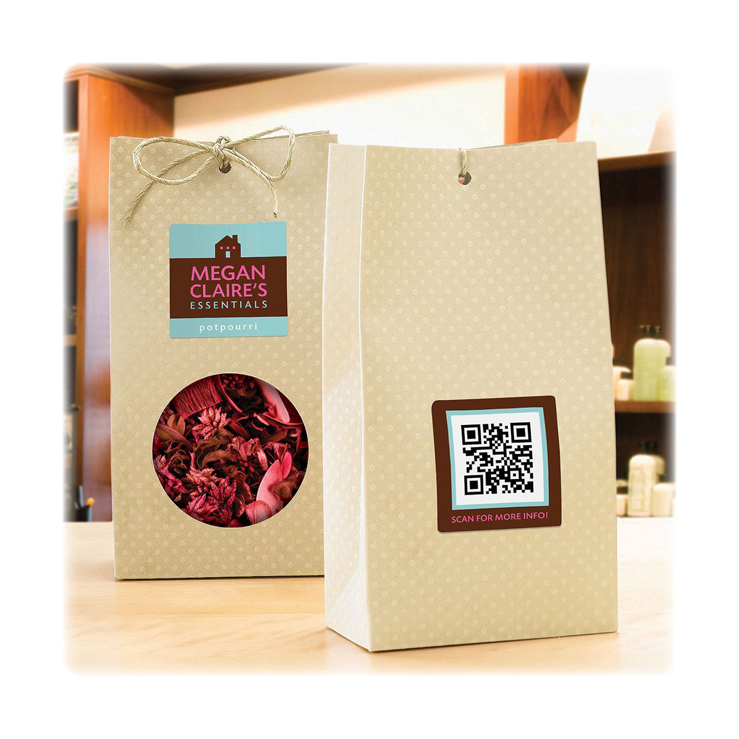 Avery Easy Peel 1-1/2" x 1-1/2" Print-to-the-Edge Square Labels - 600 Pack - White