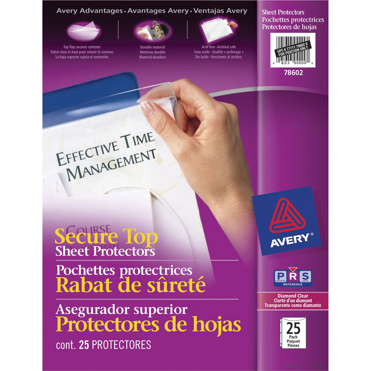 Pochettes protectrices avec rabat de sûreté d'Avery - Paquet de 25