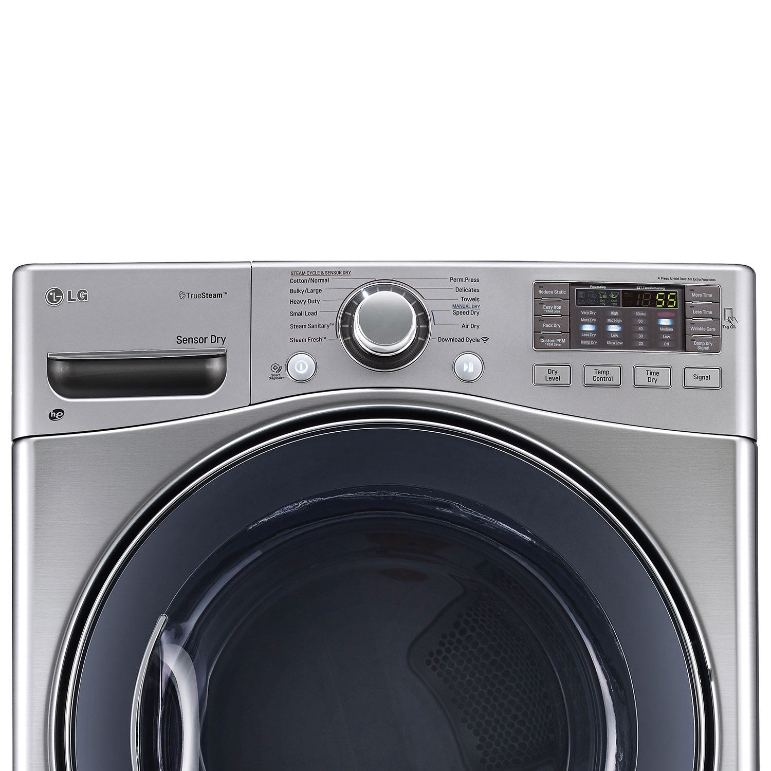 Sécheuse électrique à vapeur de 7,4 pi³ de LG - Gris