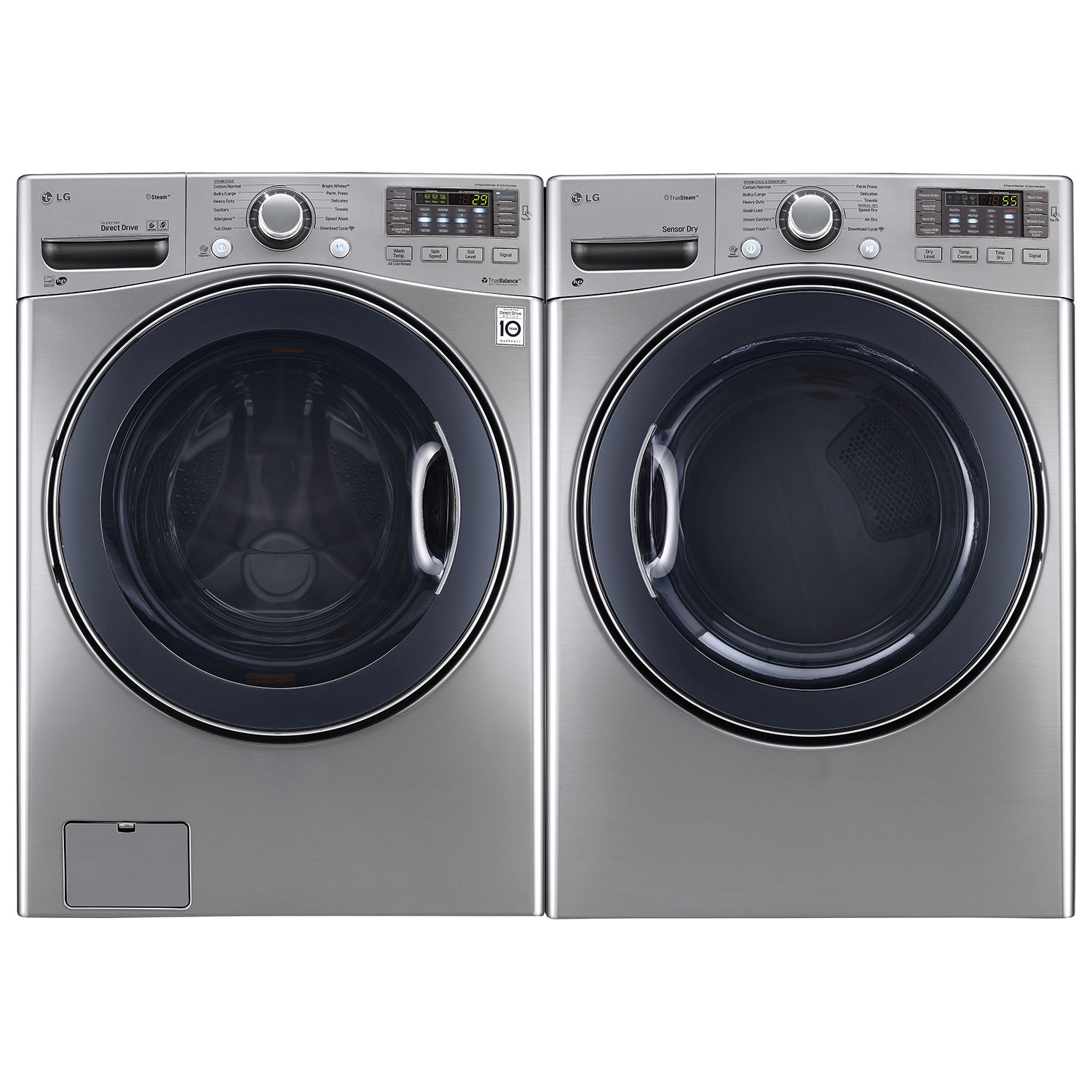 Sécheuse électrique à vapeur de 7,4 pi³ de LG - Gris