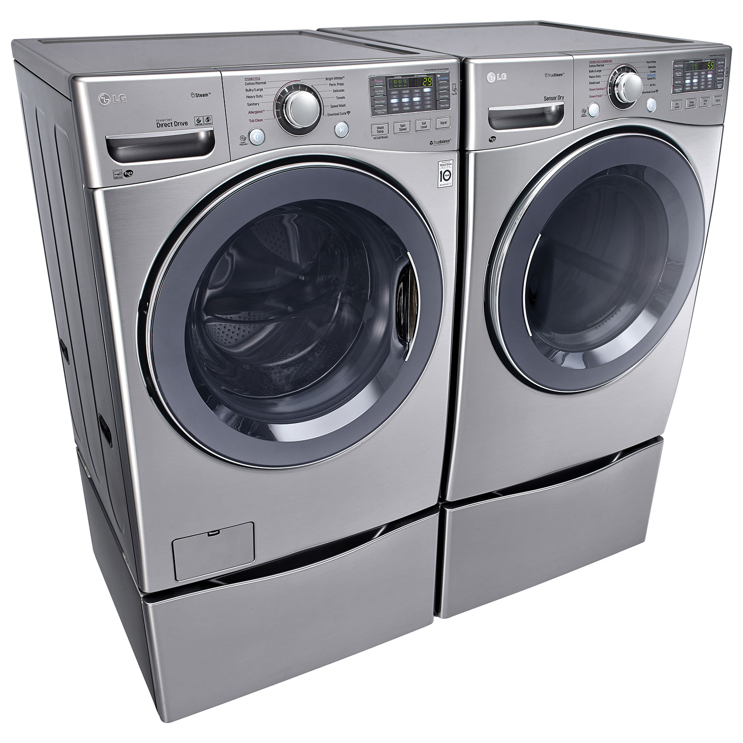 Sécheuse électrique à vapeur de 7,4 pi³ de LG - Gris