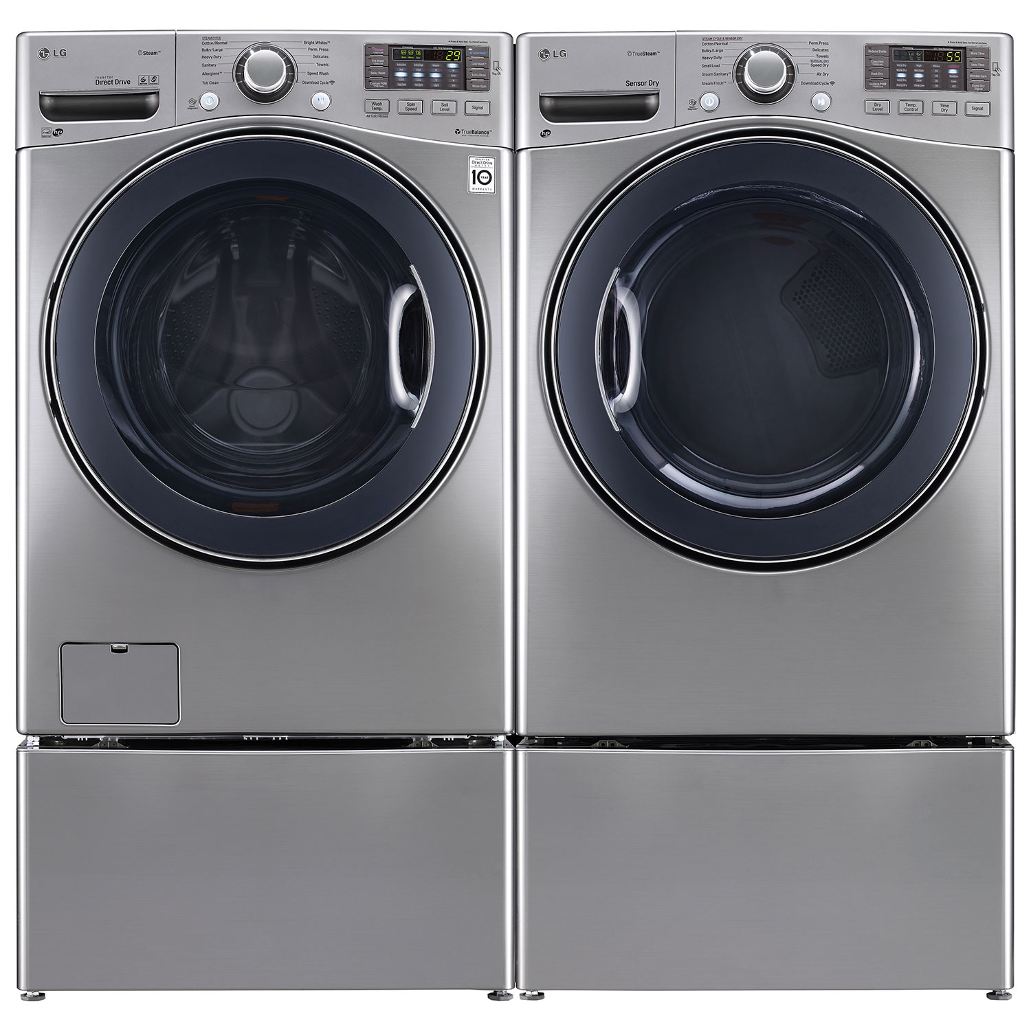 Sécheuse électrique à vapeur de 7,4 pi³ de LG - Gris