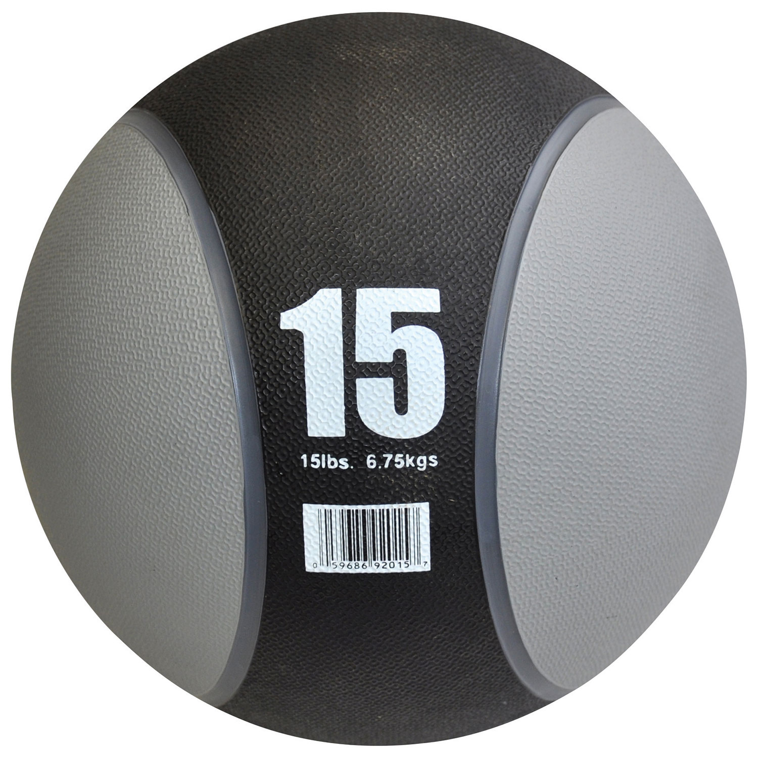 Ballon d'exercice de 15 livres d'Iron Body Fitness - Noir-gris